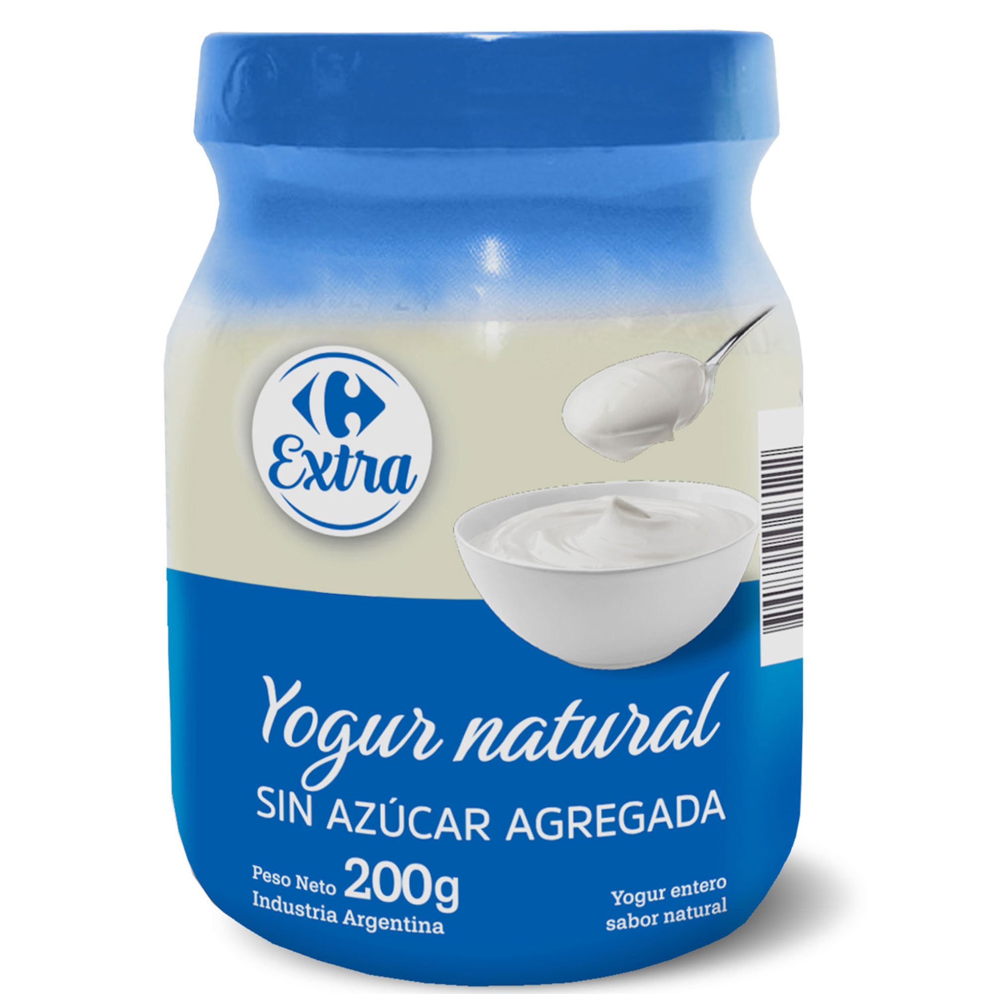 Yogur natural Carrefour Extra en frasco 200 grs