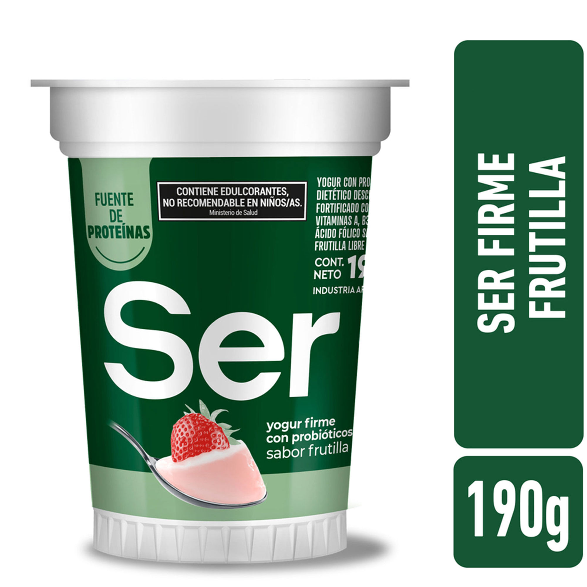 Yogur firme sabor frutilla Ser 190 grs