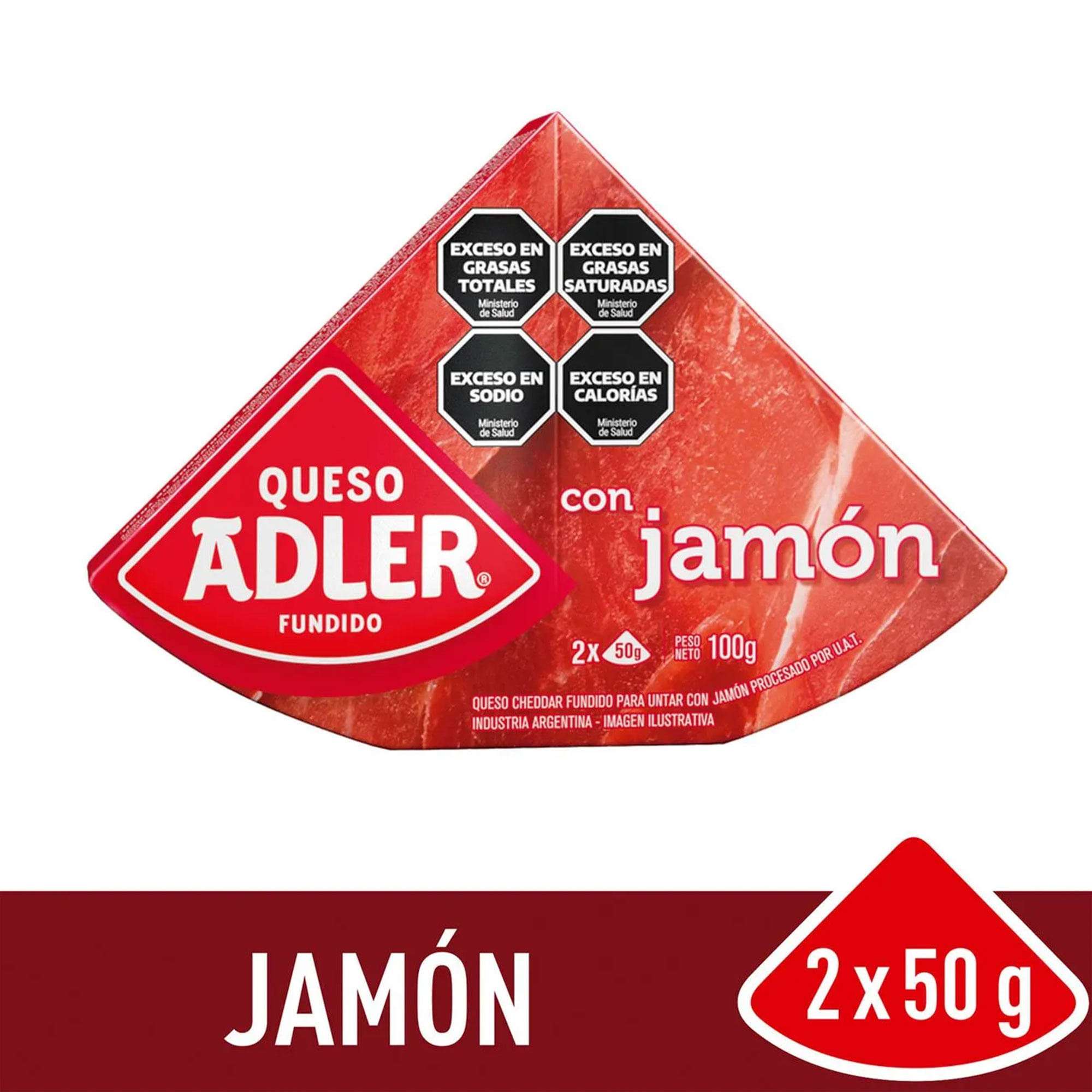Queso fundido Adler jamón 100 g