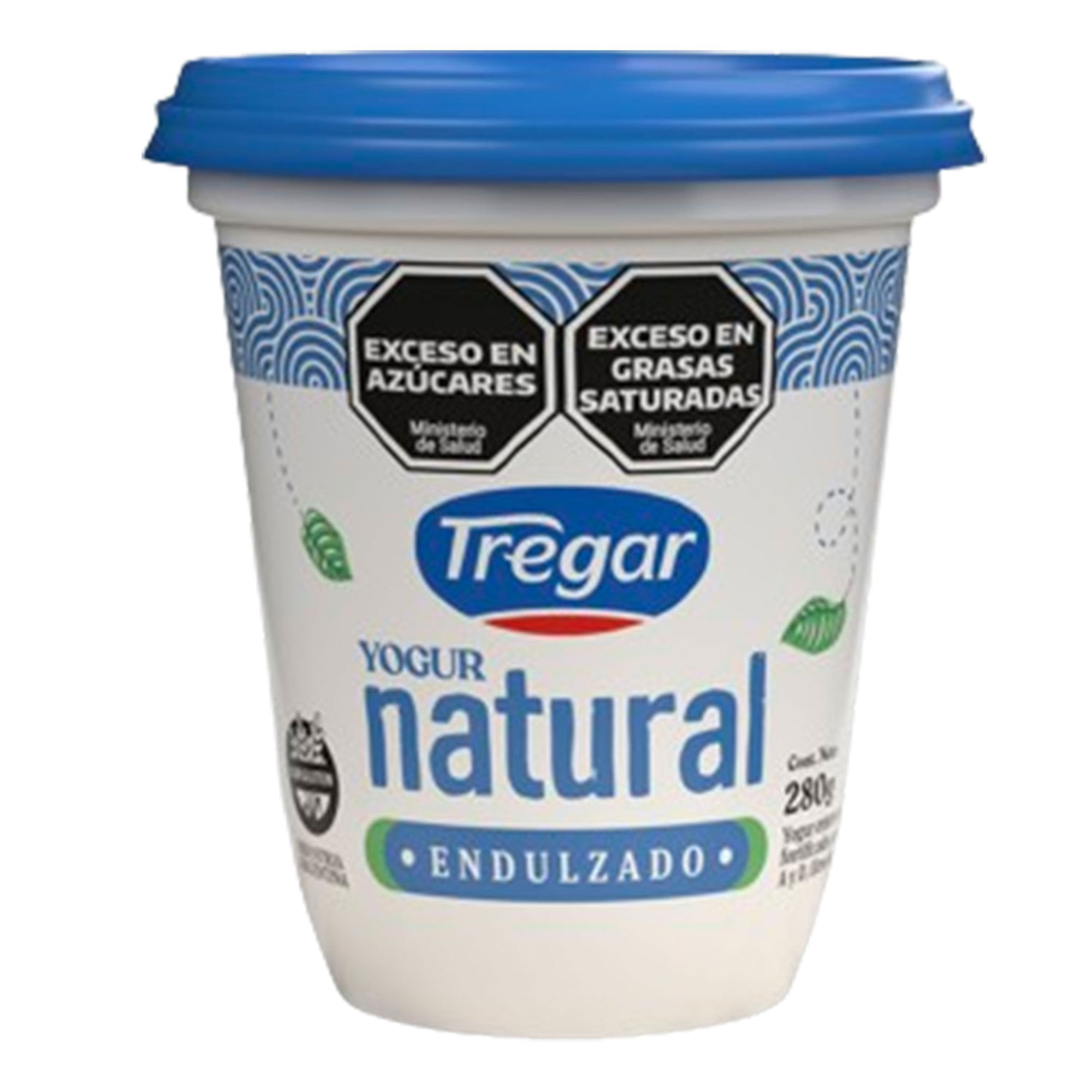 Yogur natural endulzado Tregar pote 280 g.