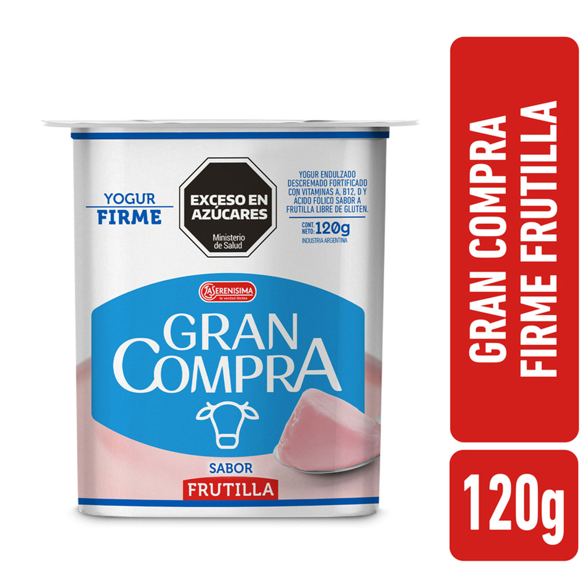 Yogur firme frutilla Gran Compra 120 grs