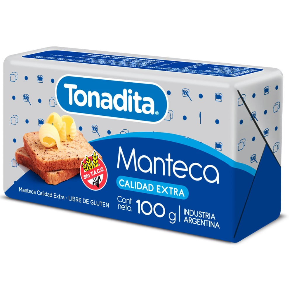 Manteca Tonadita calidad extra 100 g.