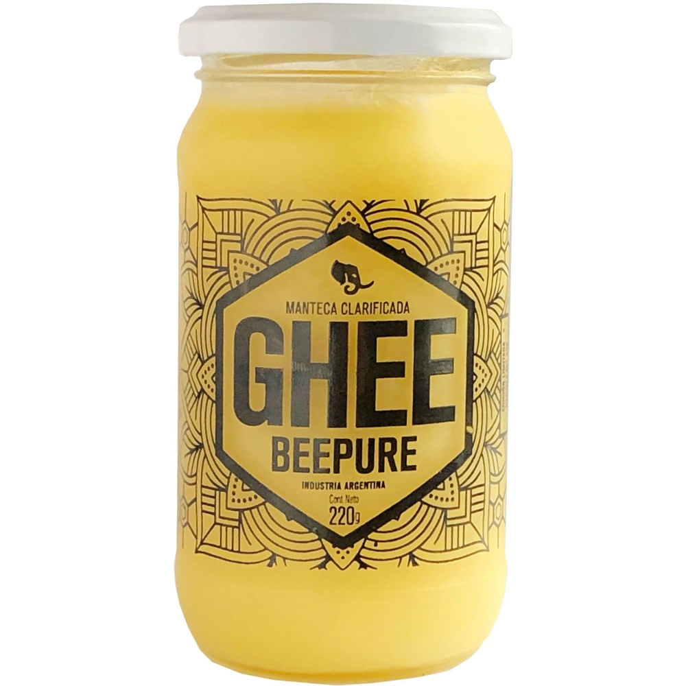 Manteca clarificada ghee Beepure frasco 270 g.