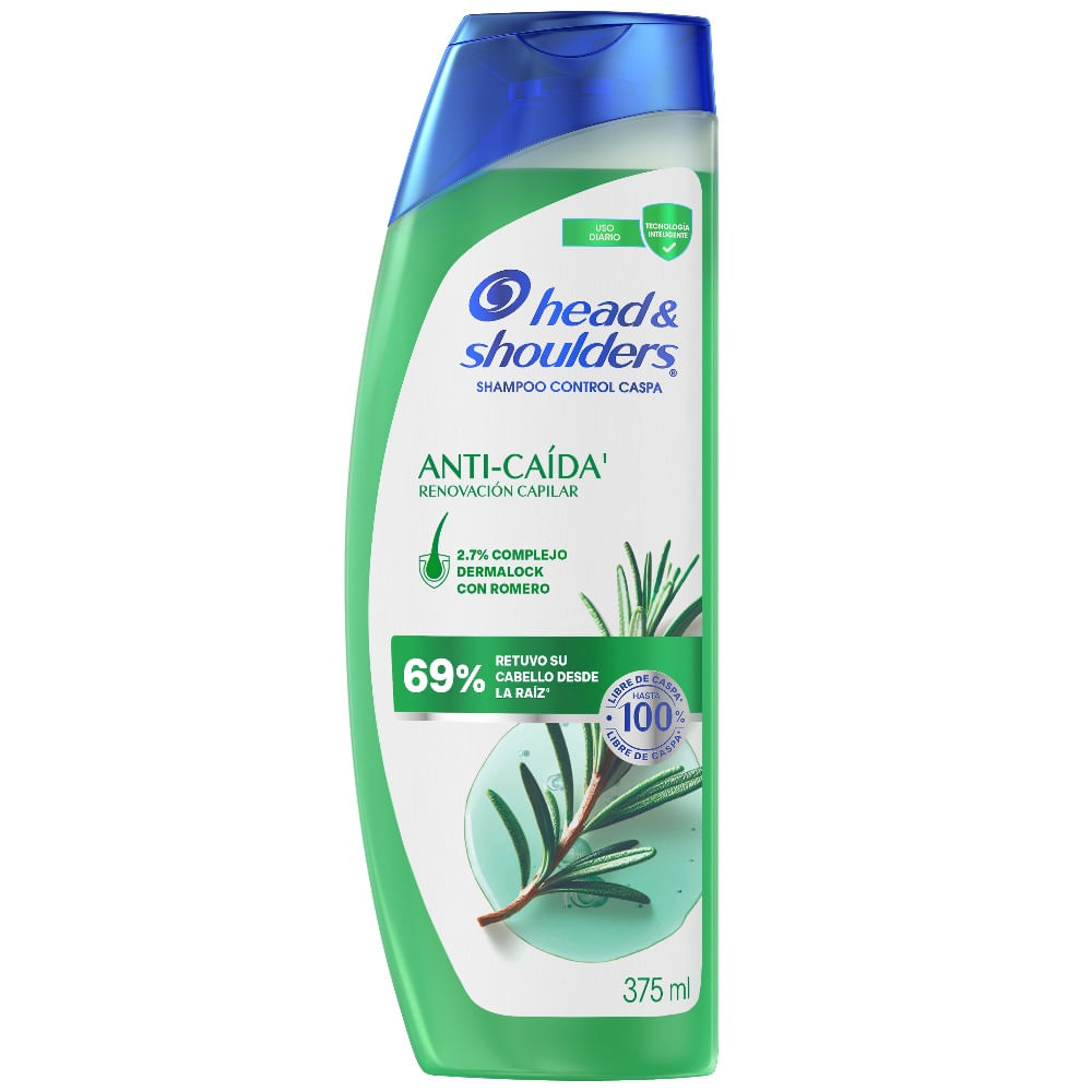 Shampoo anti caida Head Shoulders con romero 375 ml