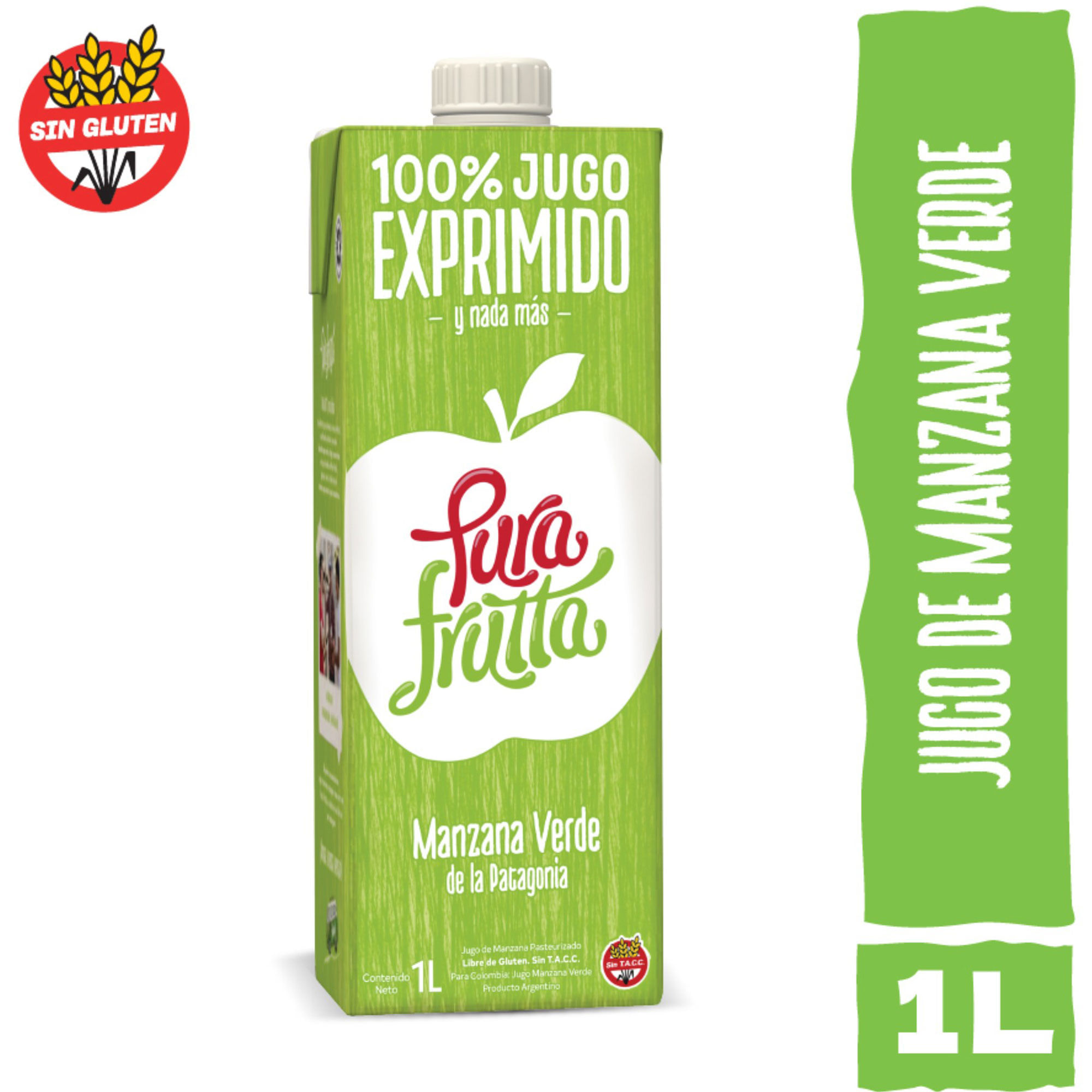 Jugo manzana verde Pura Frutta tetra 1 l.
