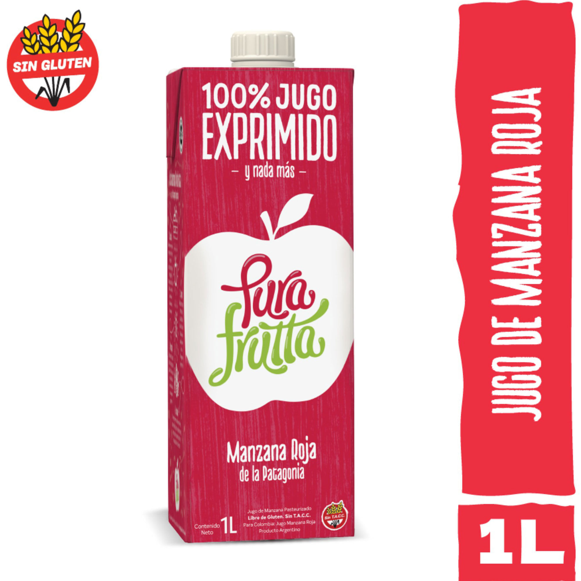 Jugo Pura Frutta manzana roja tetra 1 l.