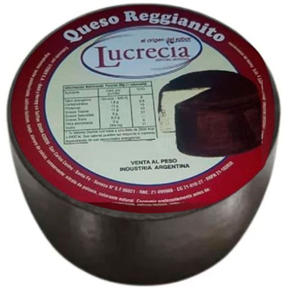 Queso reggianito Lucrecia x kg.