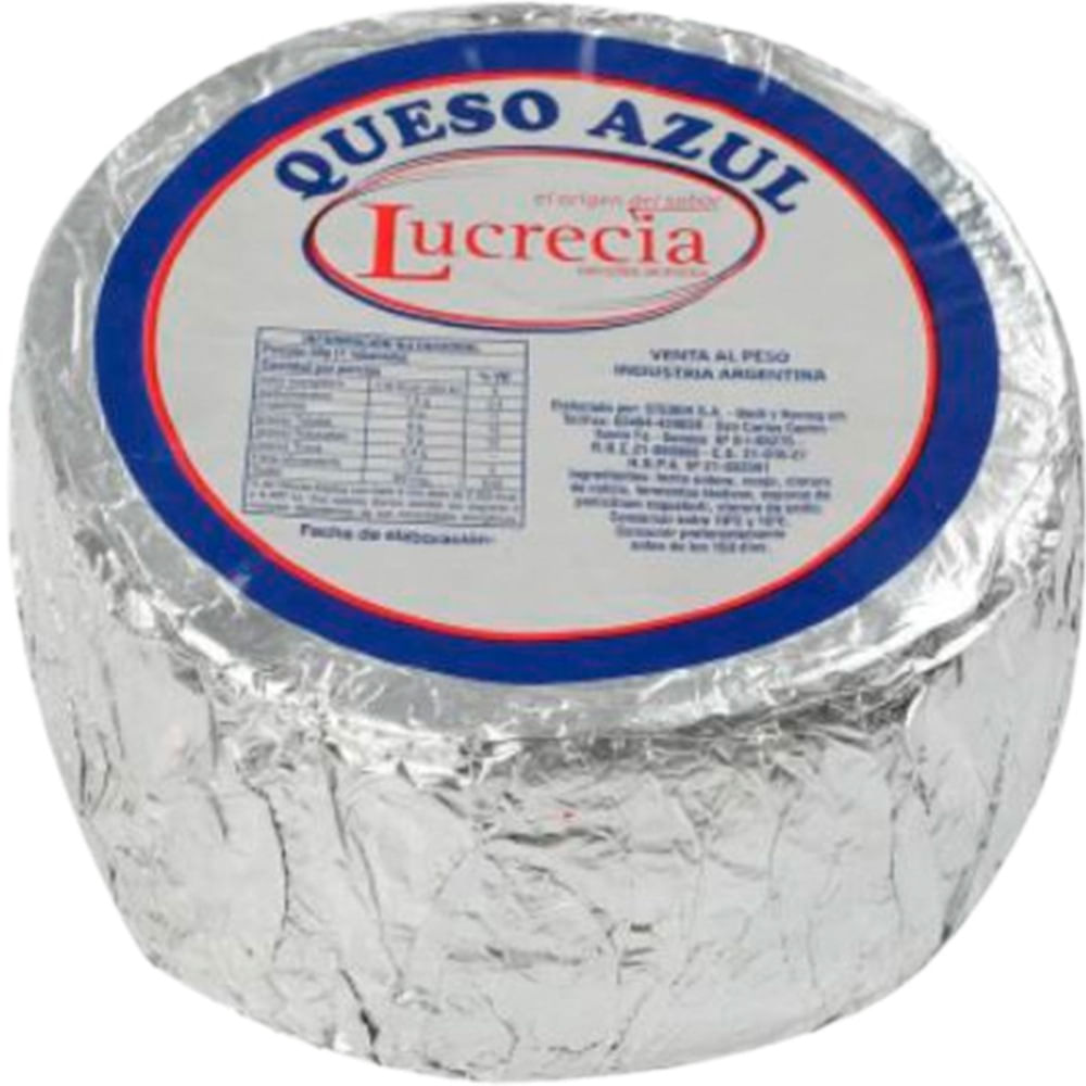 Queso azul Lucrecia x kg.