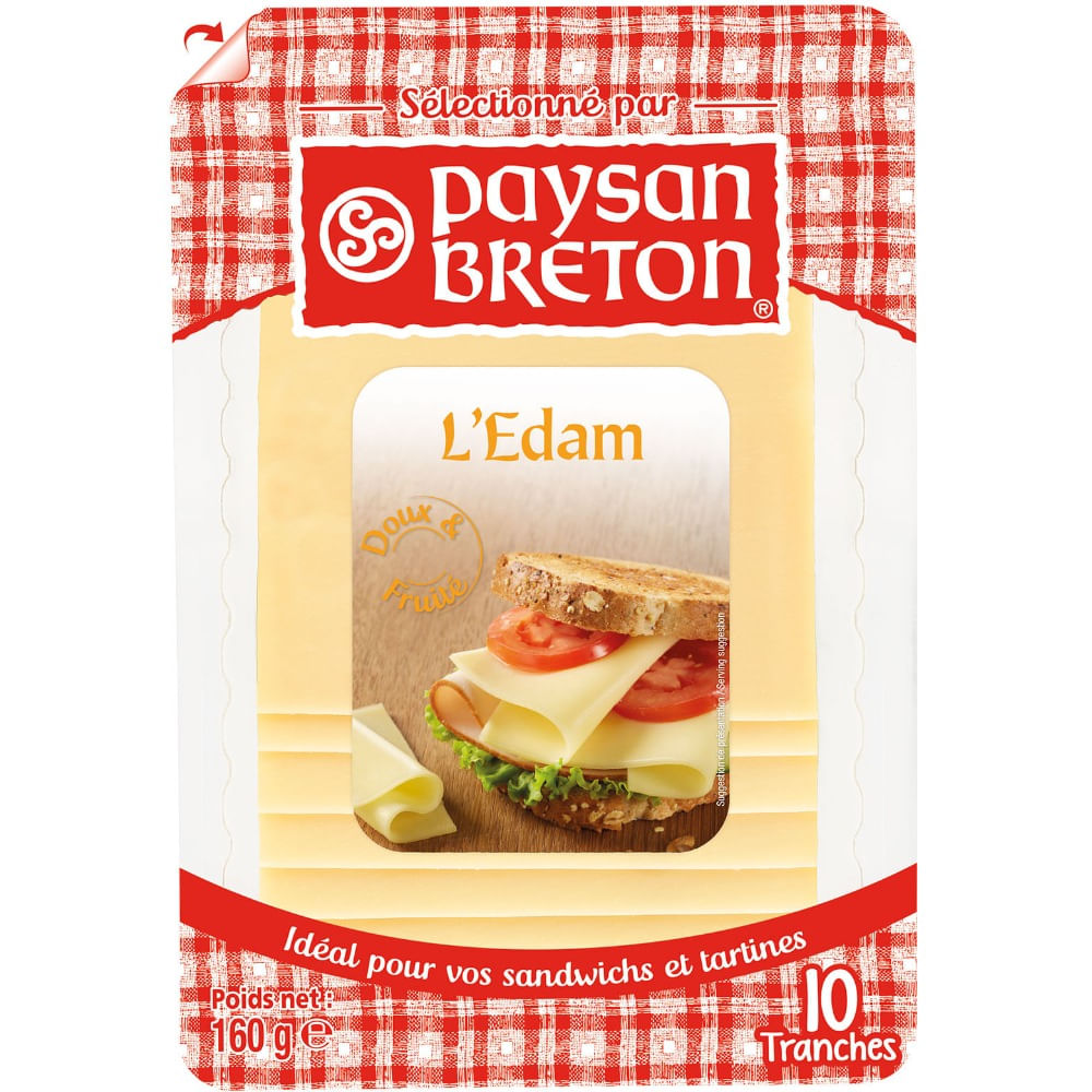Queso edam Paysan Breton 10 tranches 160 grs