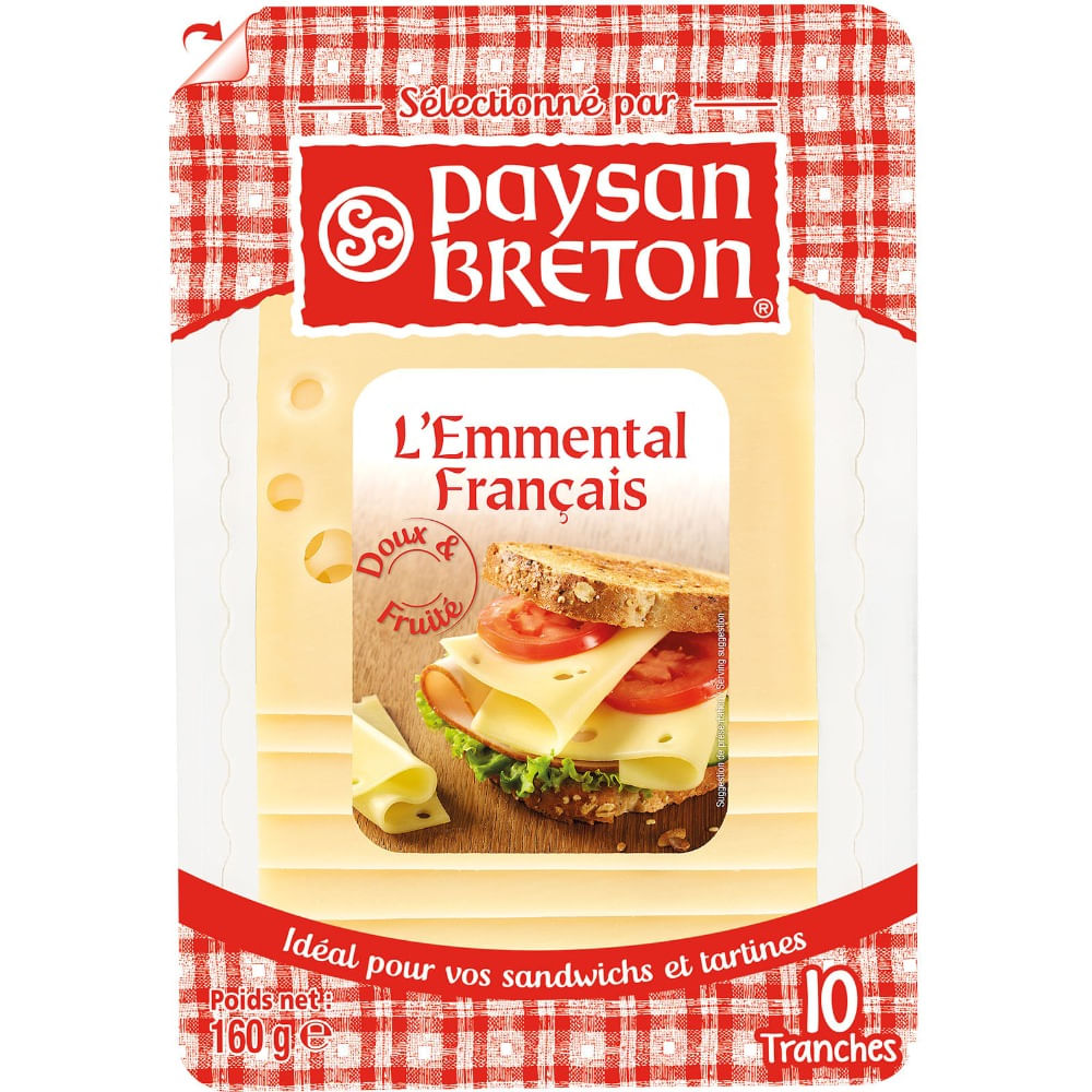 Queso emmental Paysan Breton 10 tranches 160 grs