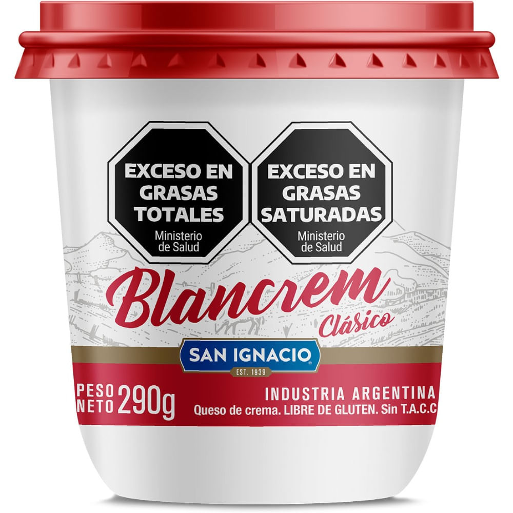 Queso crema entero San ignacio en pote 290 g