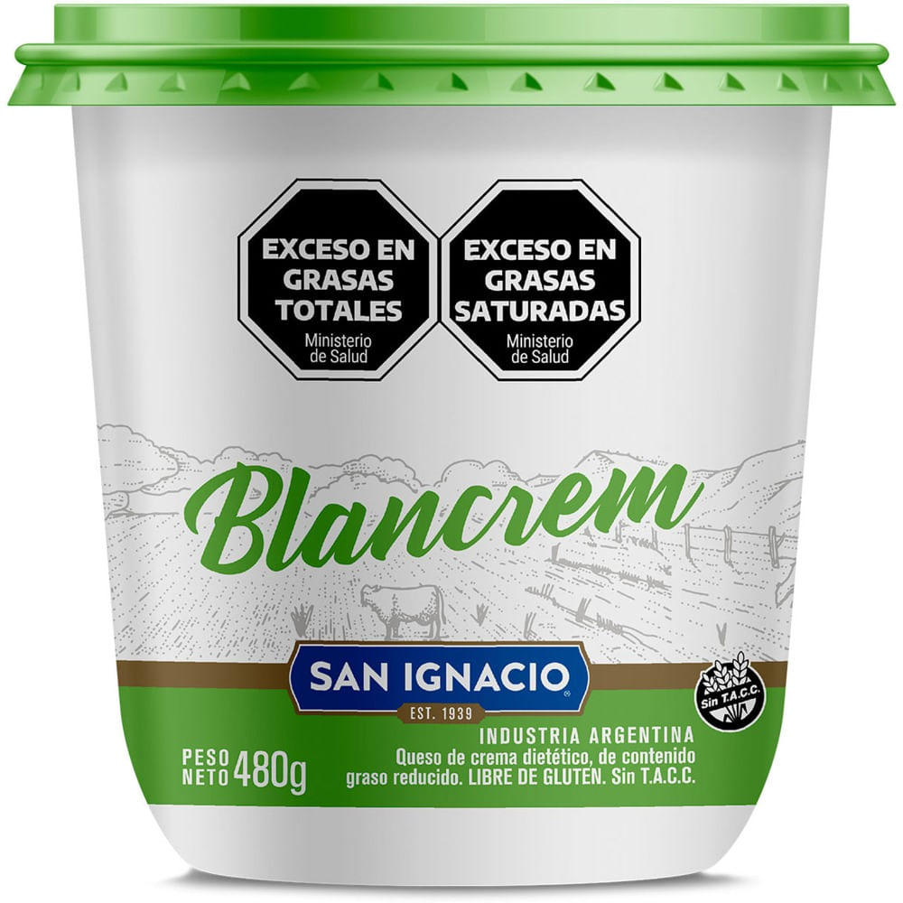 Queso crema light San ignacio en pote 480 g