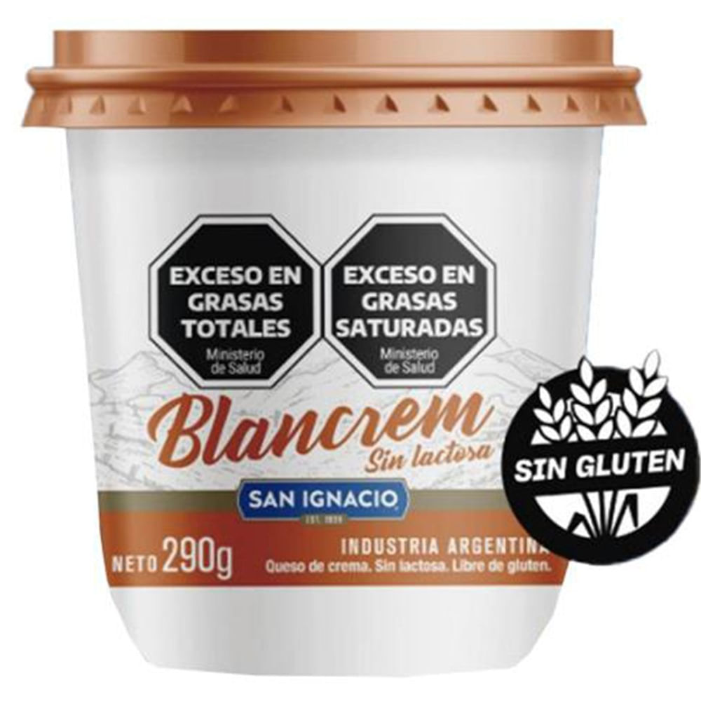 Queso crema entero San Ignacio sin lactosa 290 grs