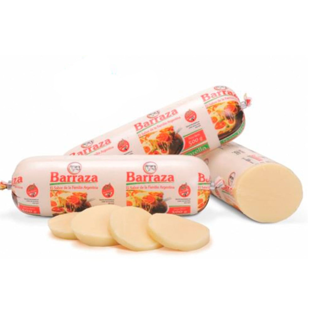 Queso mozzarella Barraza cilindro 500 g.