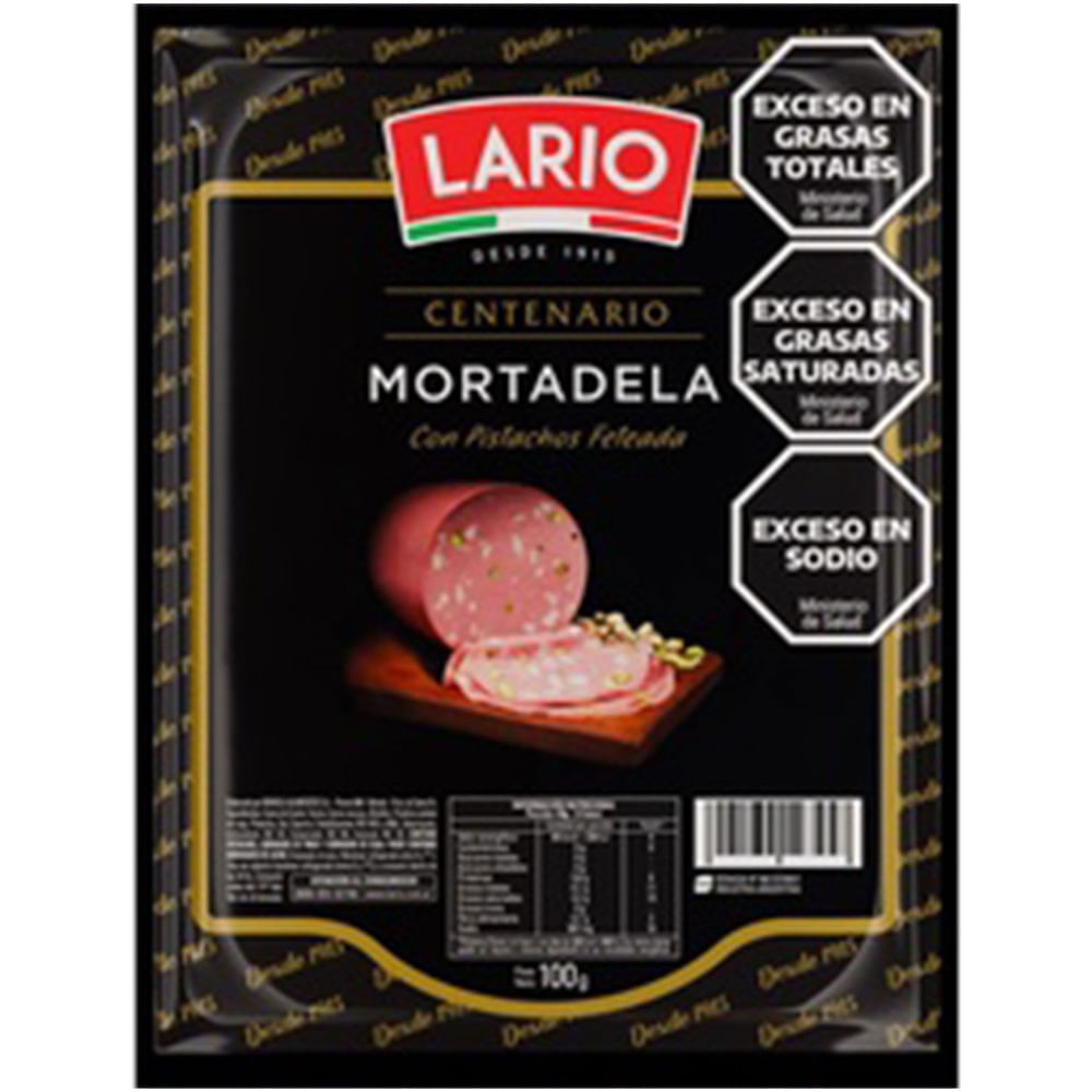 Mortadela con pistacho Lario Centenario feteado 100 grs