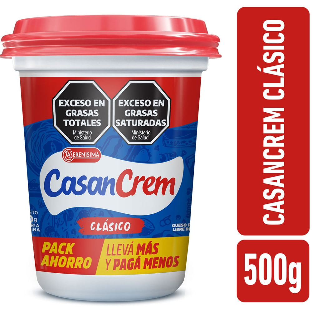 Queso crema Casancrem clásico 500 grs