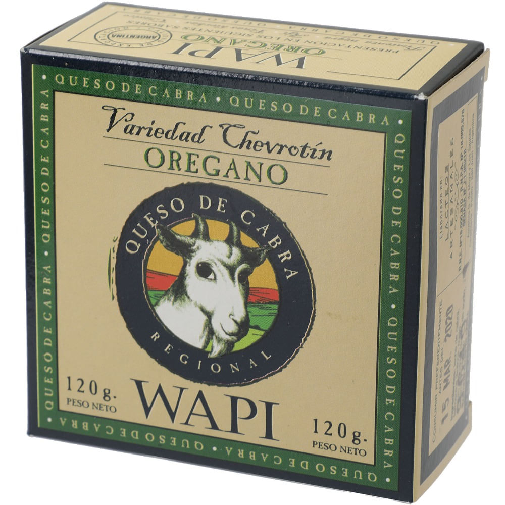 Queso de cabra Wapi con orégano chevrotín 120 g.