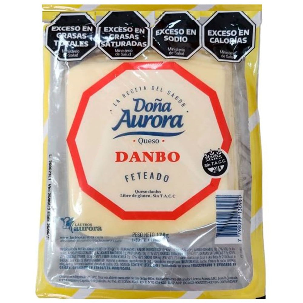 Queso danbo Doña Aurora feteado 170 g.