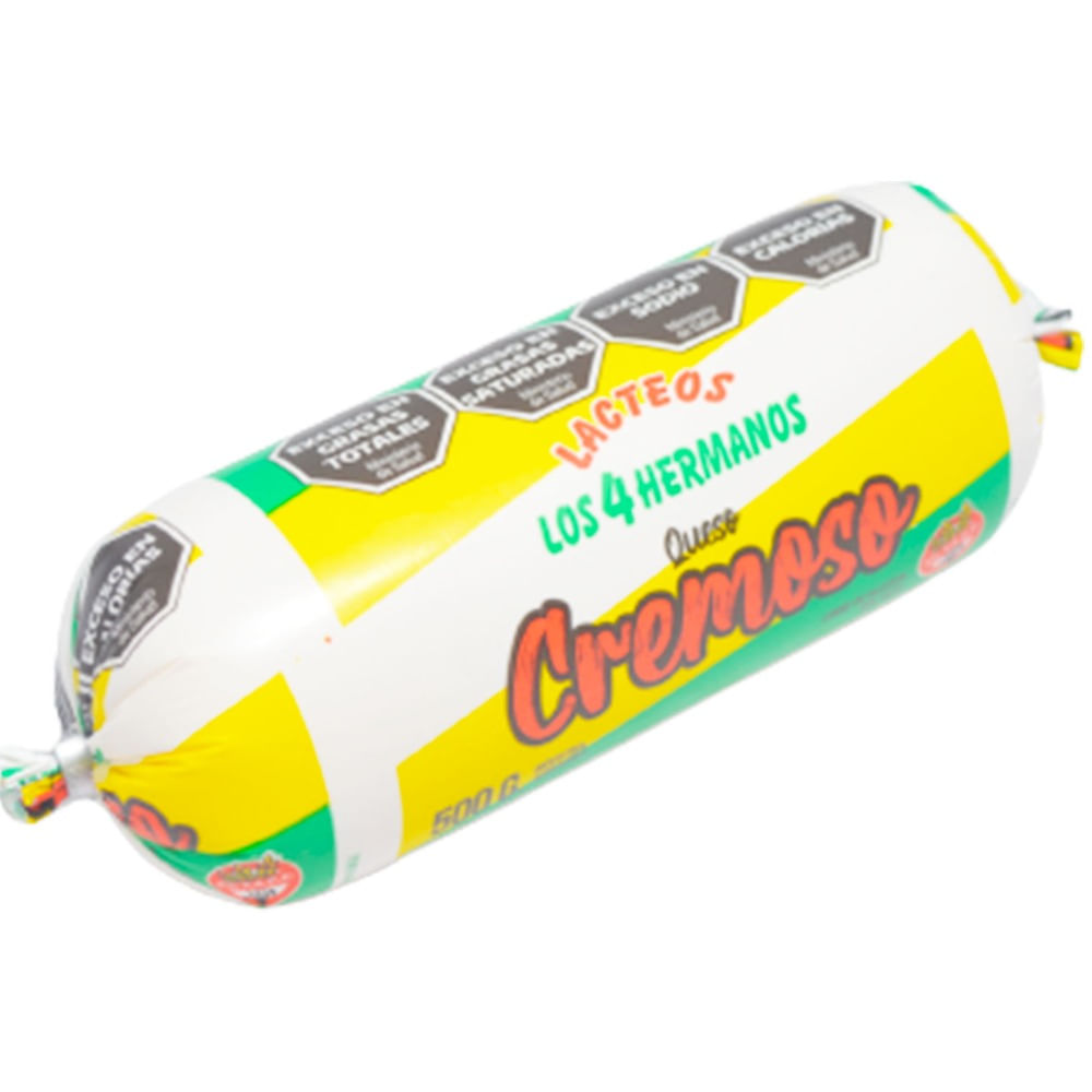Queso cremoso procesado Los 4 hermanos 500 g.