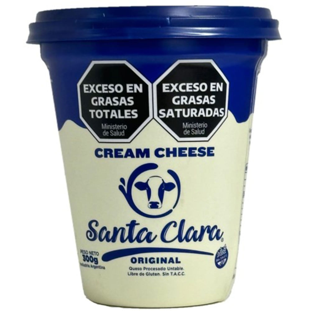 Queso untable original Santa Clara en pote 300 g.