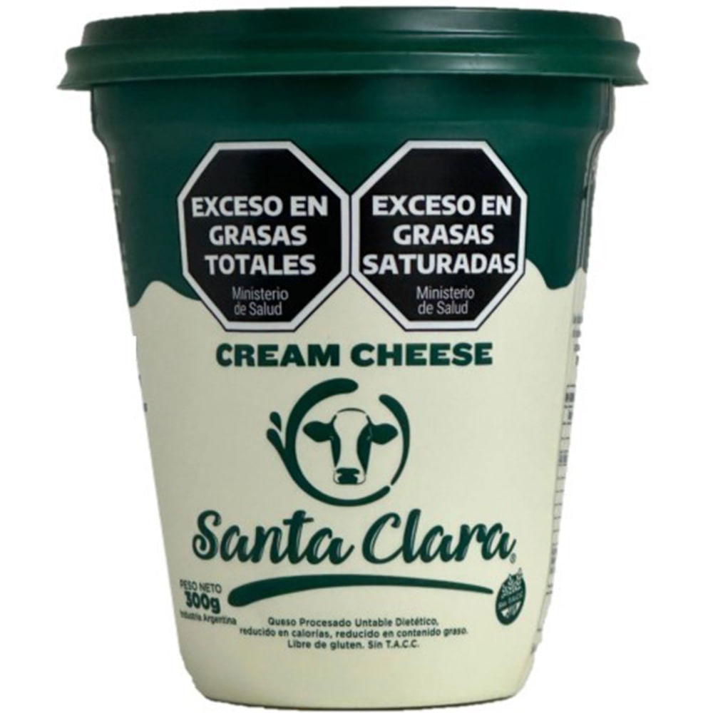 Queso untable light Santa Clara en pote 300 g.