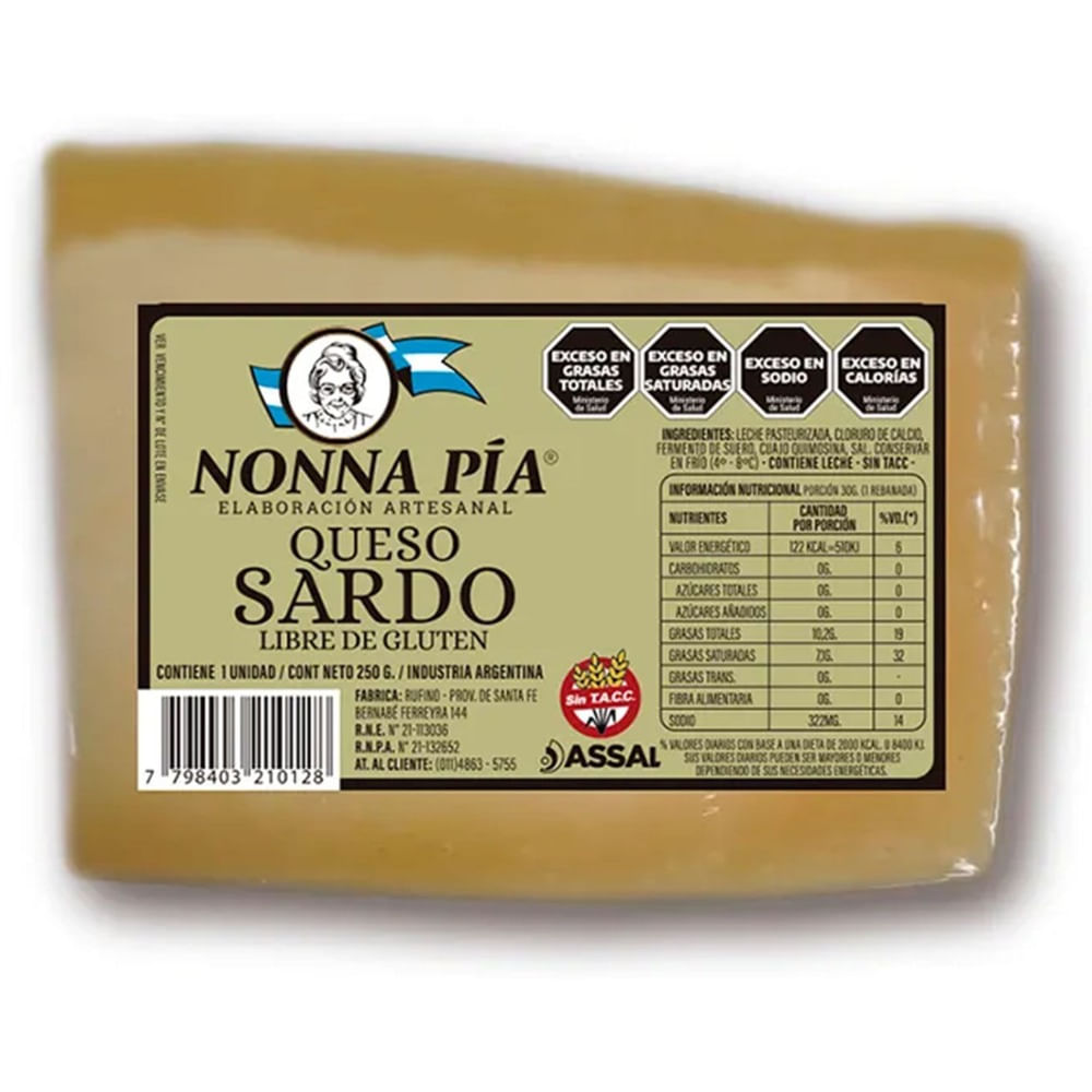 Queso sardo Nonna Pia 250 g.