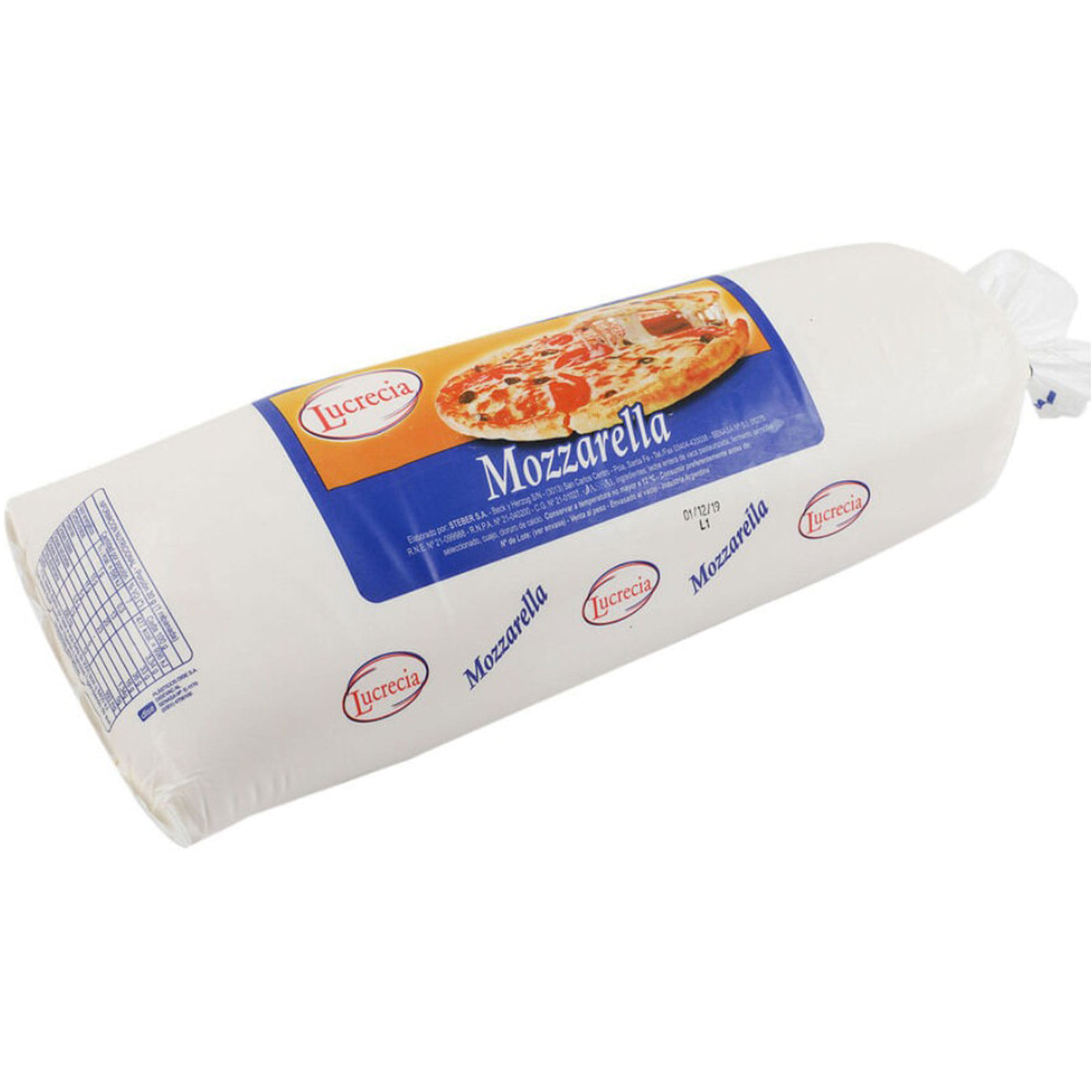 Queso muzzarella Lucrecia x kg.