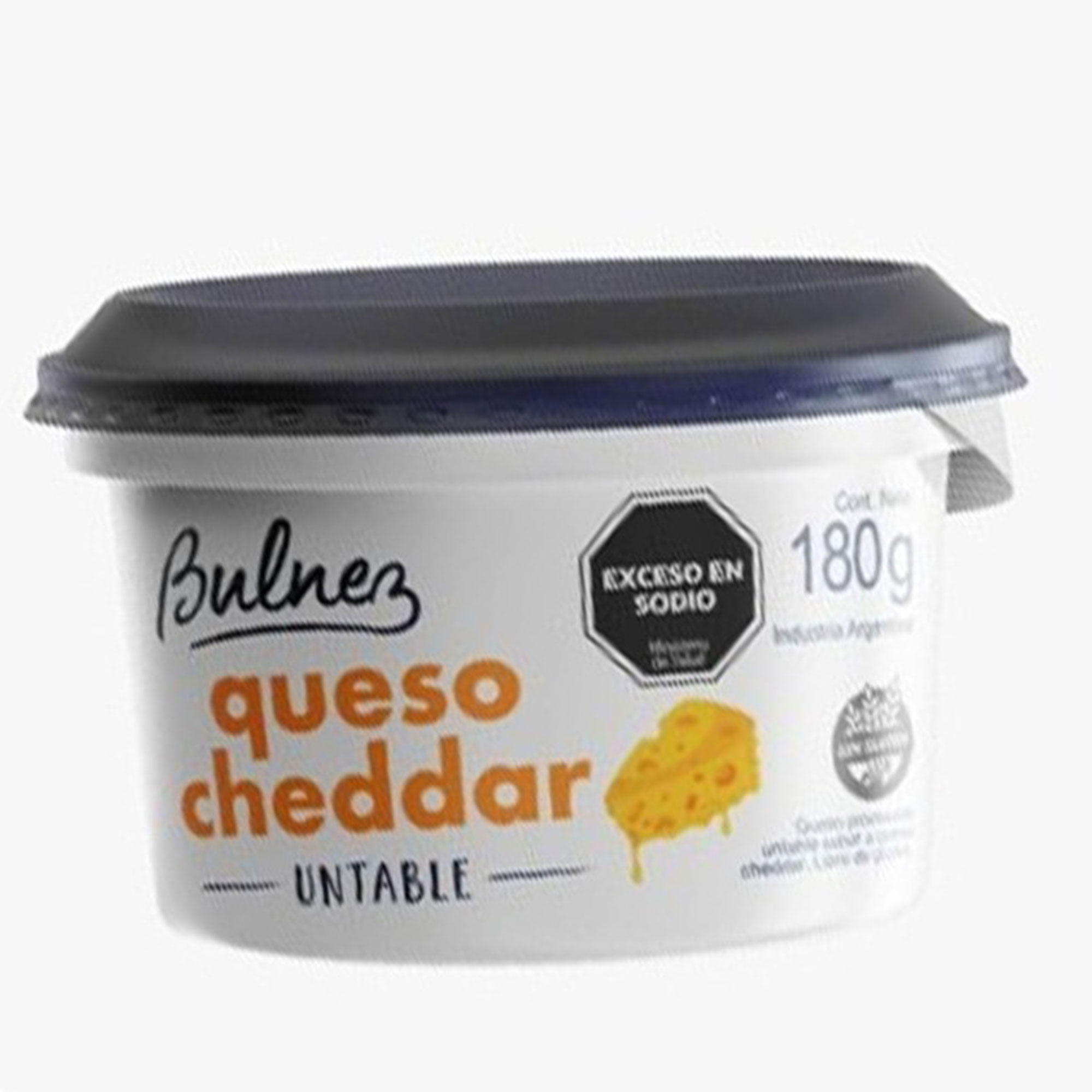 Queso untable cheddar Bulnez en pote 180 grs