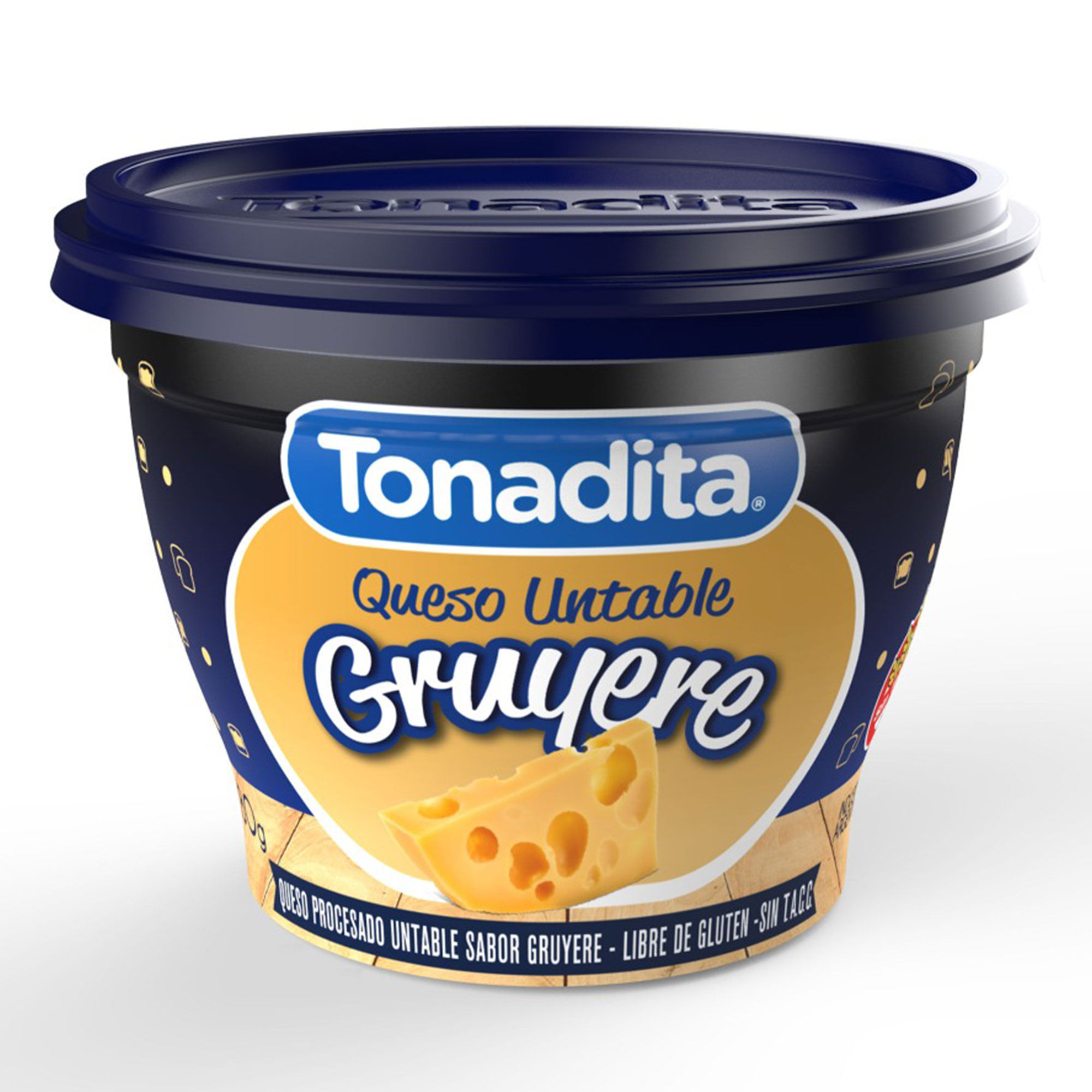 Queso untable Tonadita sabor gruyere 180 g.