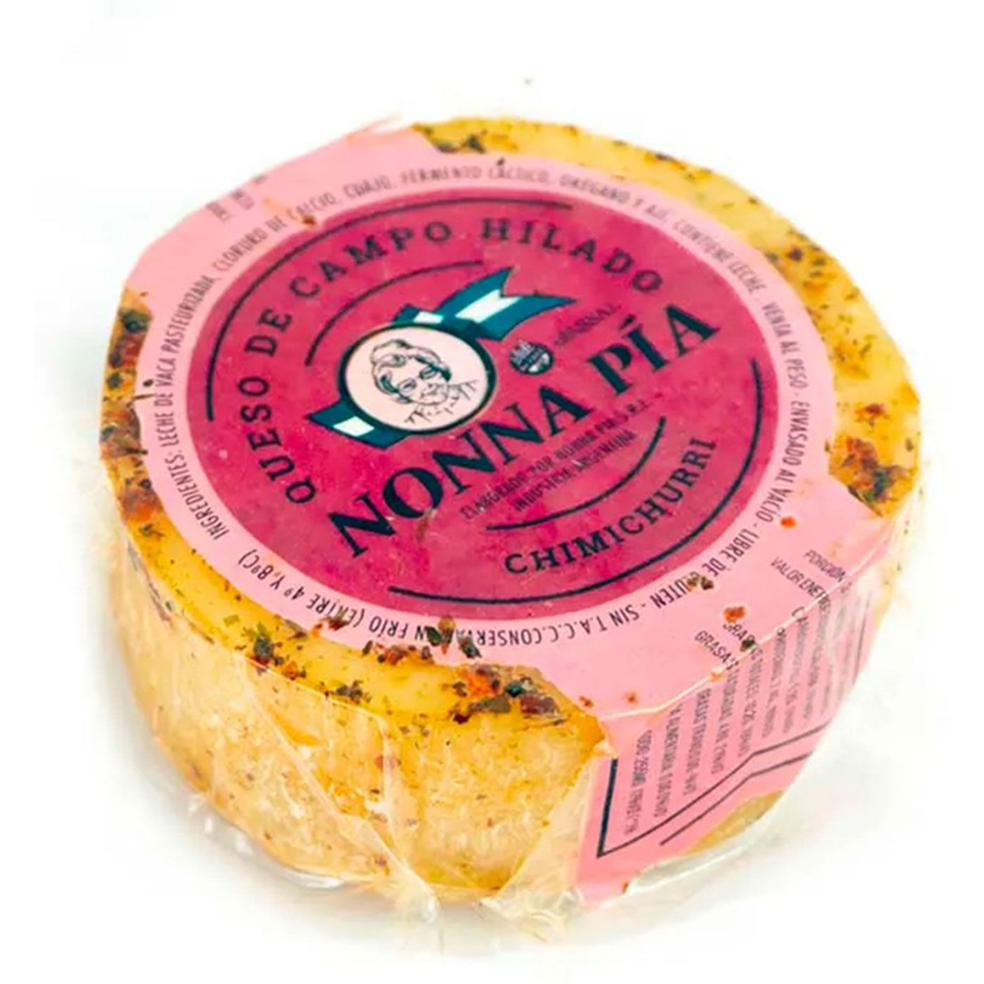 Queso de campo con chimichurri Nonna Pia.