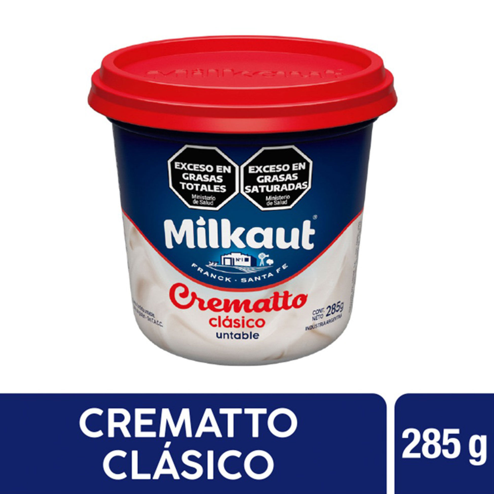 Queso untable Milkaut crematto en pote 285 g.