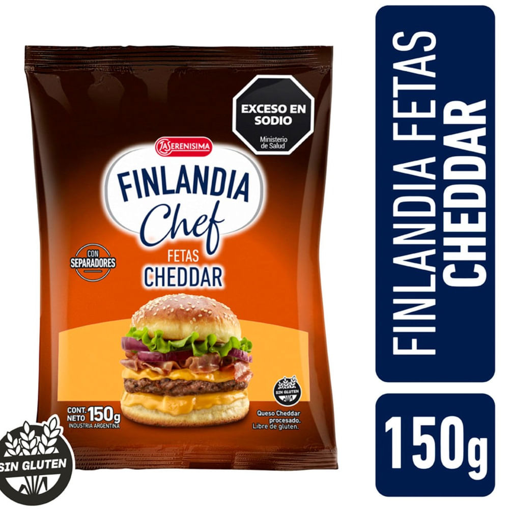 Queso cheddar La Serenísima feteado 150 g.
