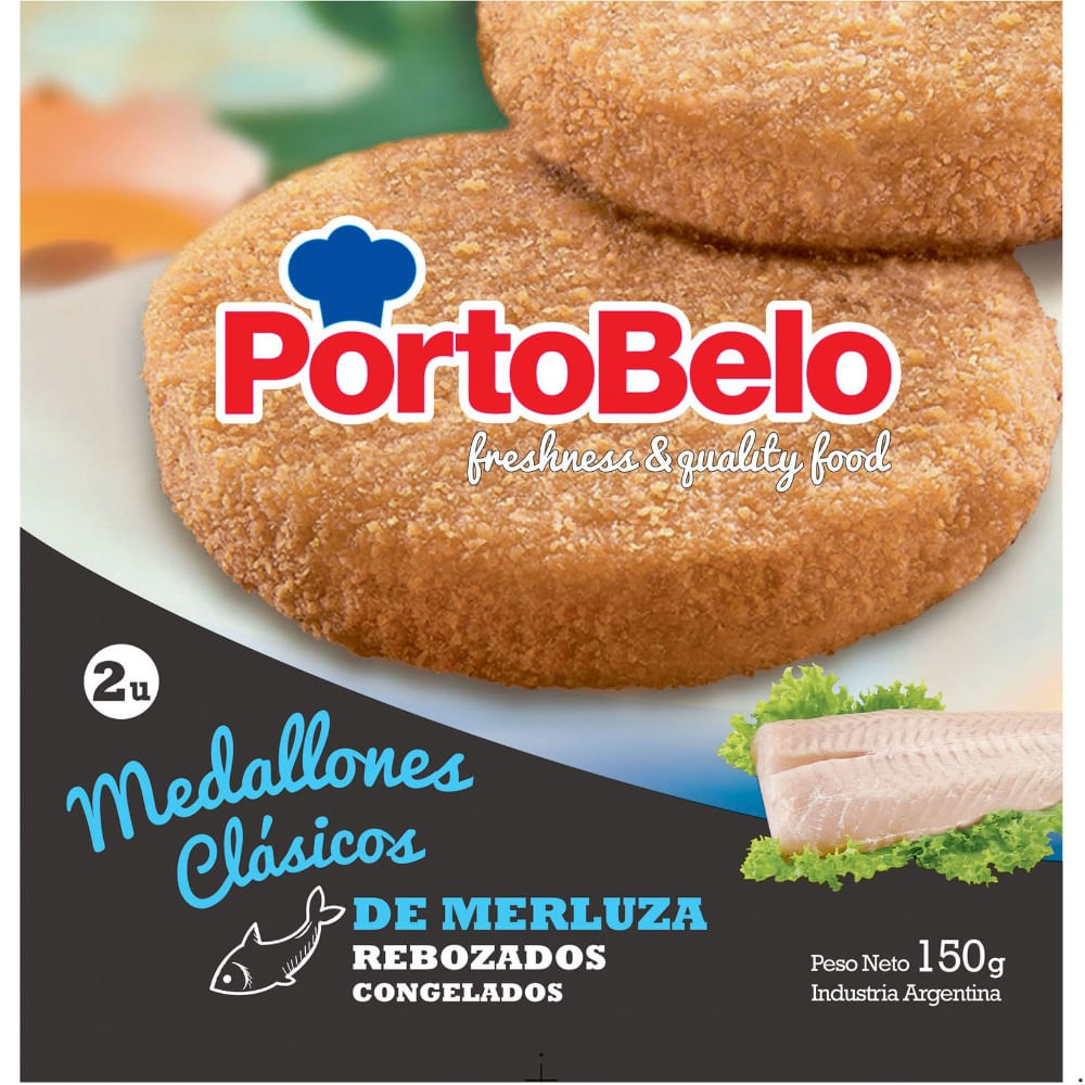 Medallón merluza rebozado congelado Porto Bello 150 g.