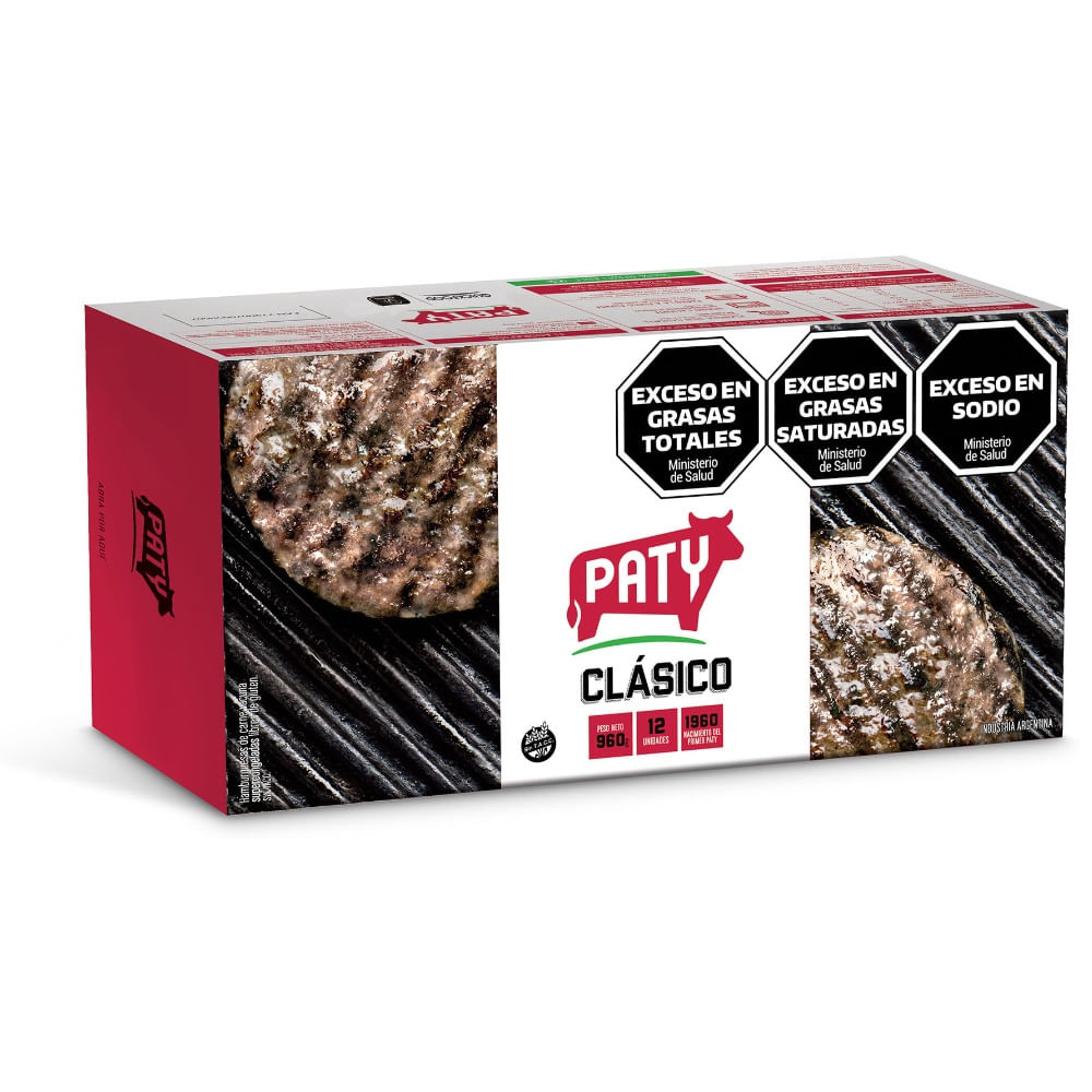 Hamburguesa Paty clásico en caja 12 uni