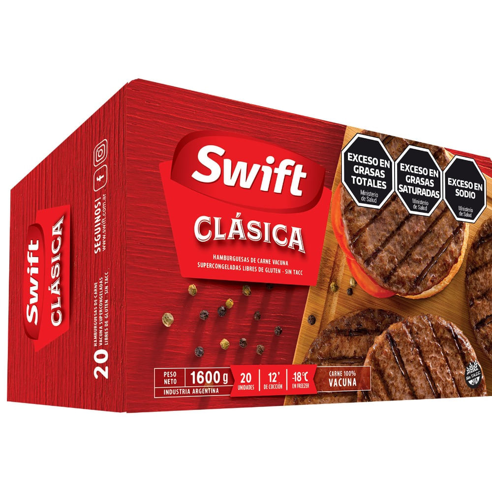 Hamburguesa Swift 20 u.