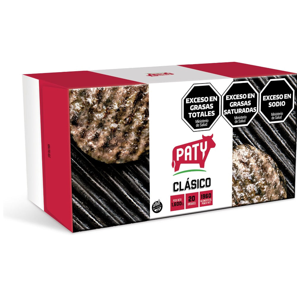 Hamburguesa Paty clásico en caja 20 uni