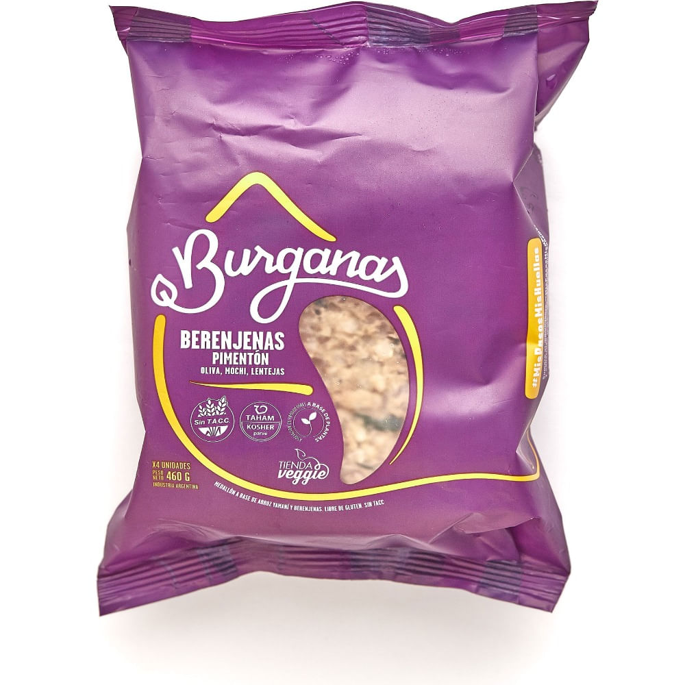 Medallones Burganas berenjena y pimentón pack 460 g.