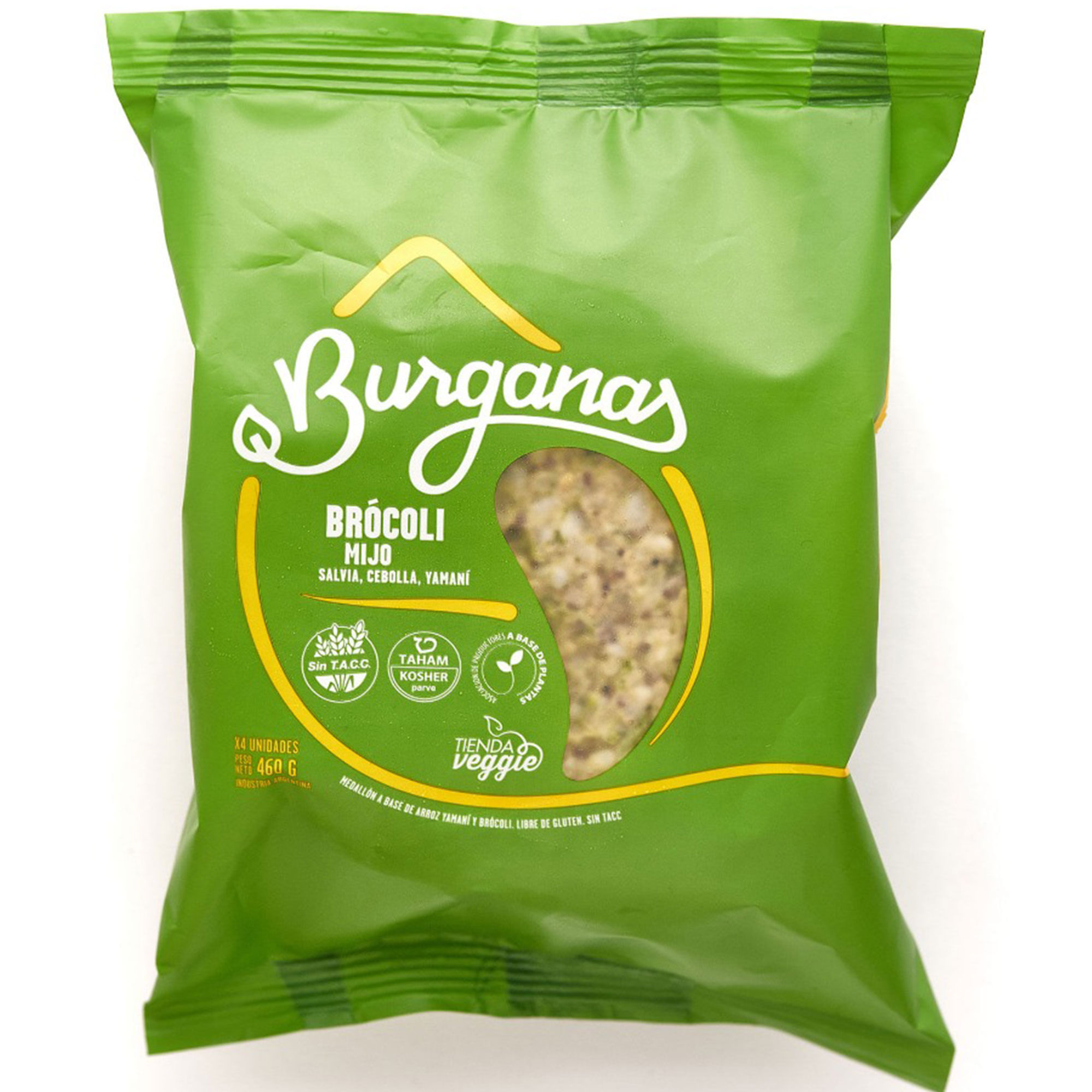 Medallones Burganas brócoli y mijo pack 460 g.