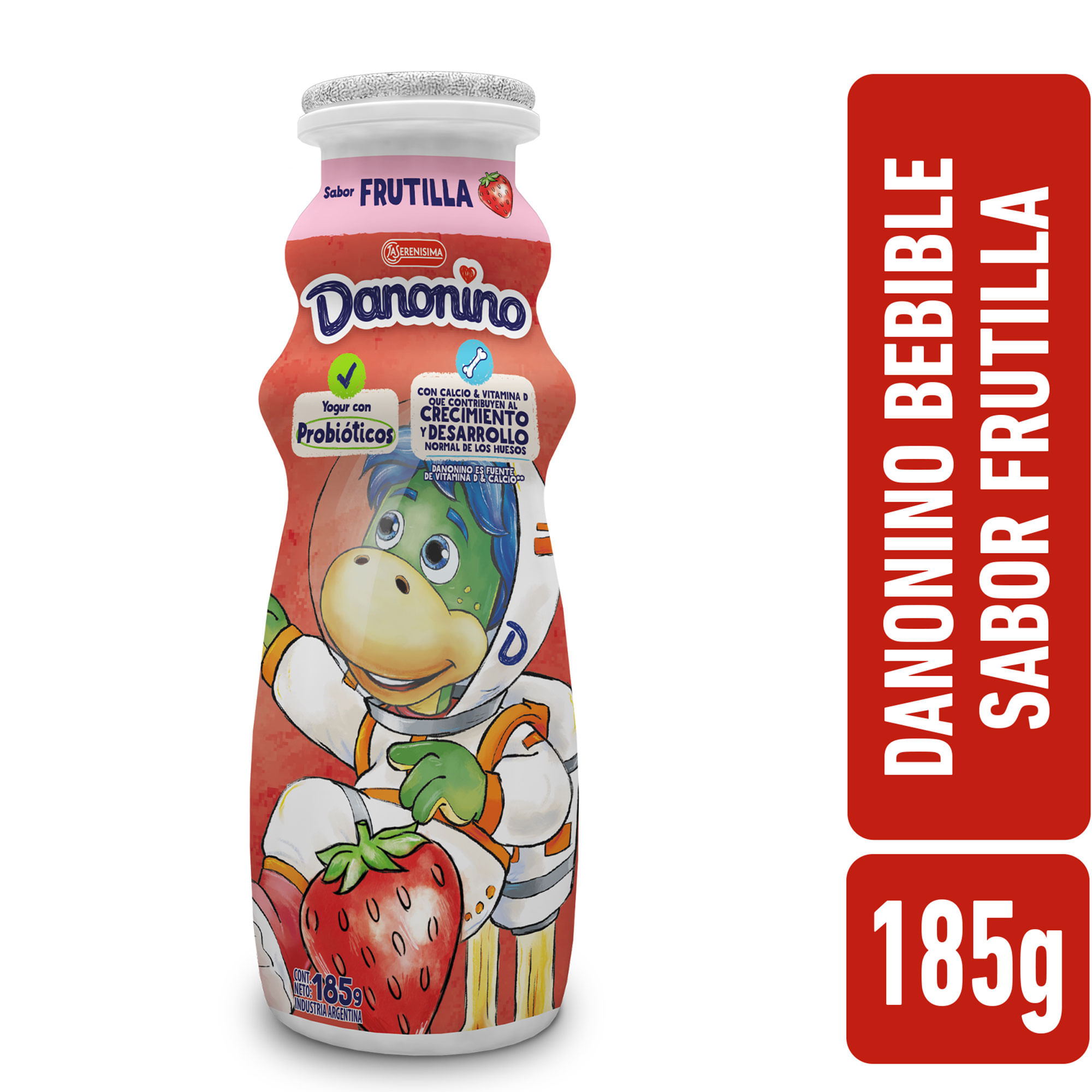 Yogur Danonino bebible Sabor Frutilla 185 grs