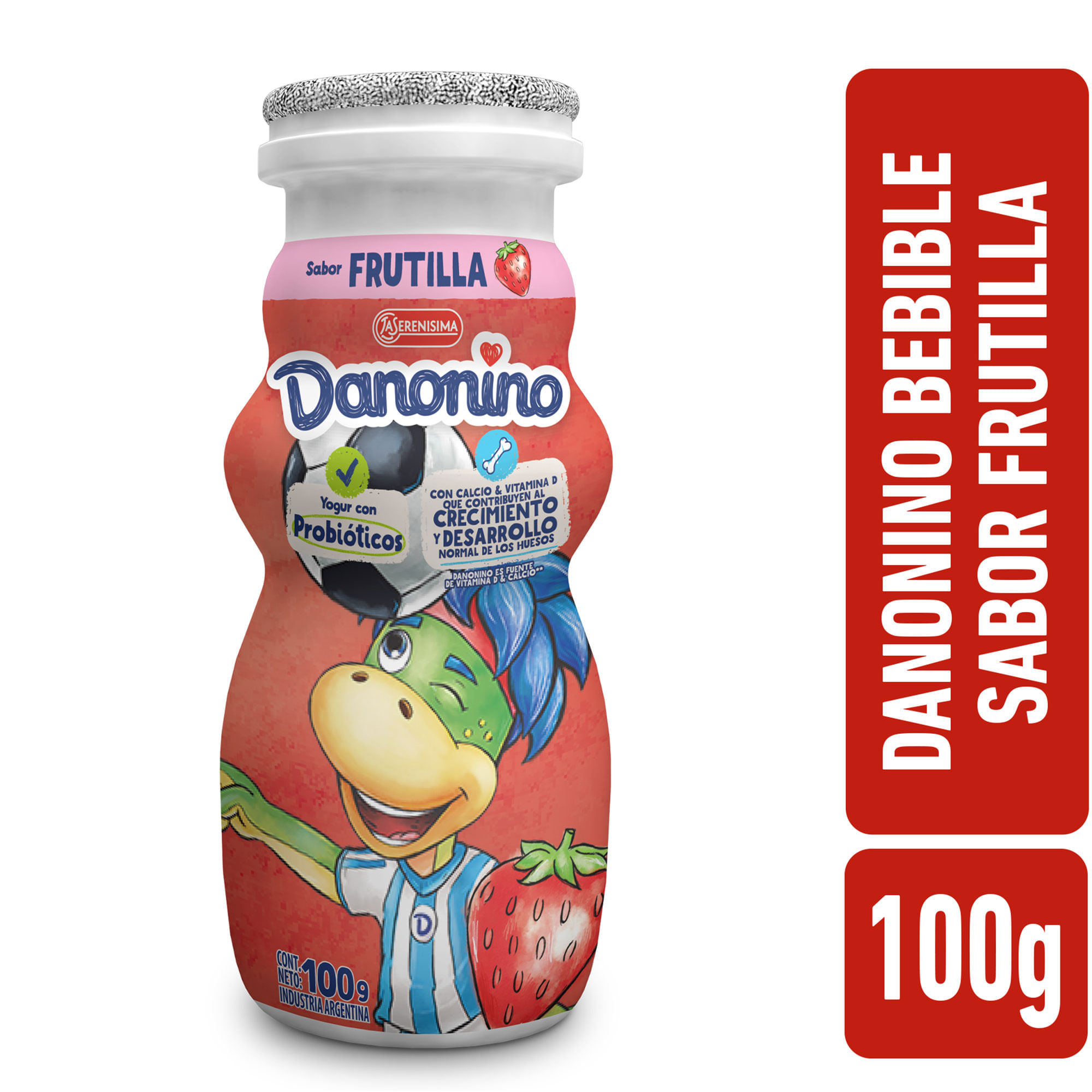 Yogur Danonino Bebible Sabor Frutilla 100 grs
