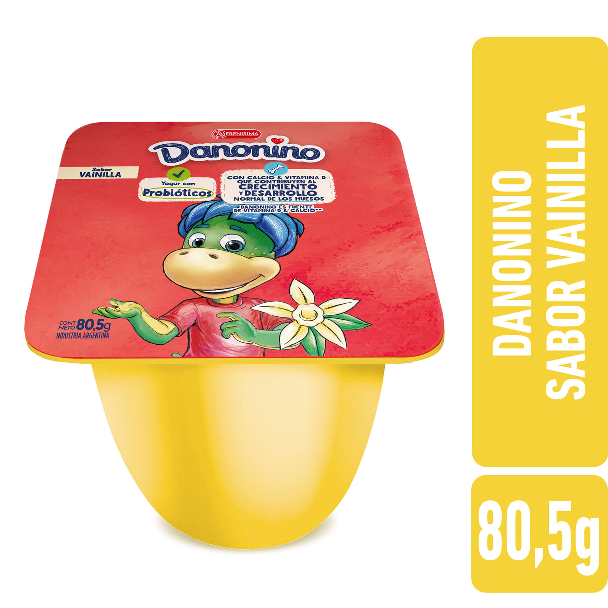 Yogur Danonino Batido Sabor Vainilla 80,5 grs