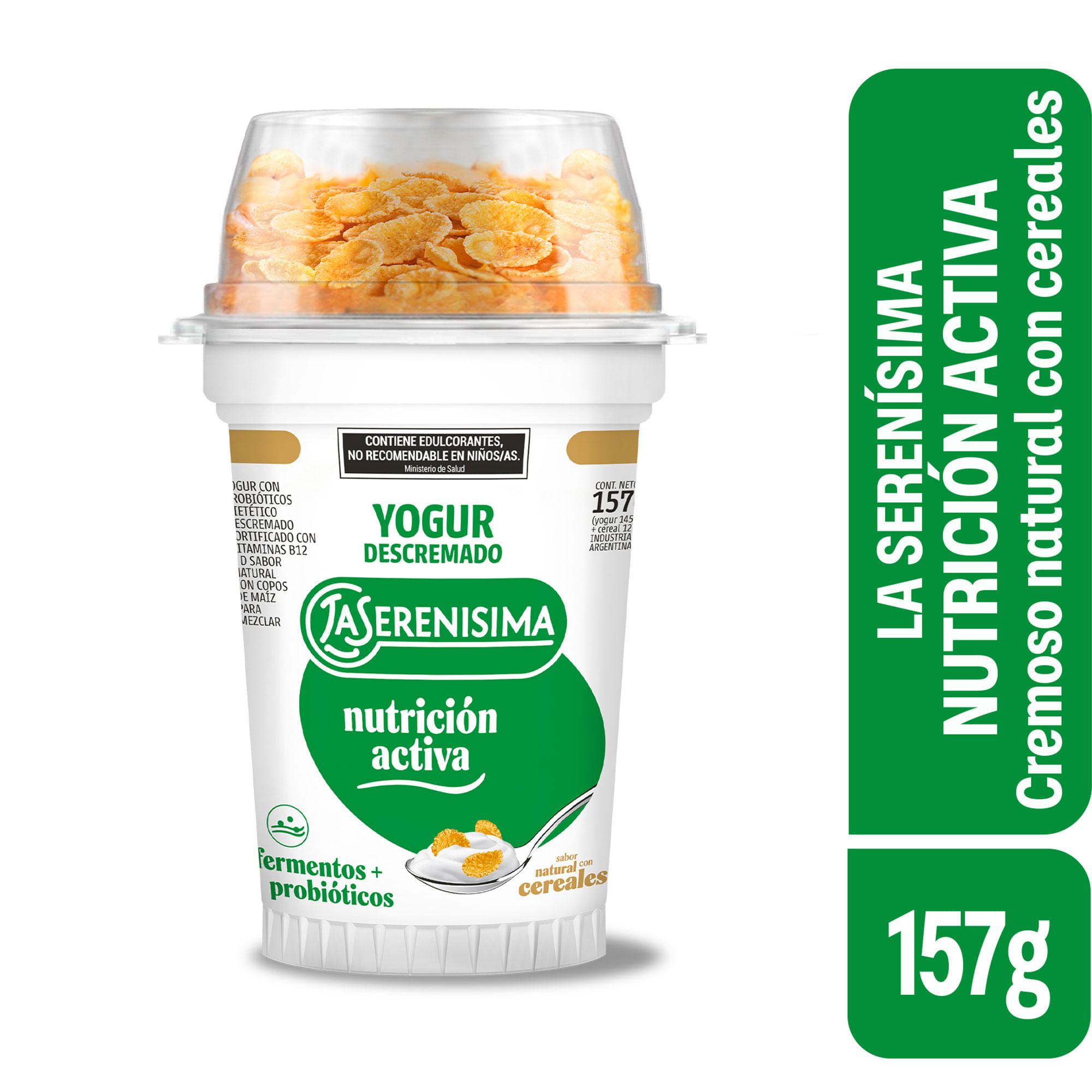 Yogur Descremado Cremoso con cereales La Serenísima Nutrición Activa 157 grs