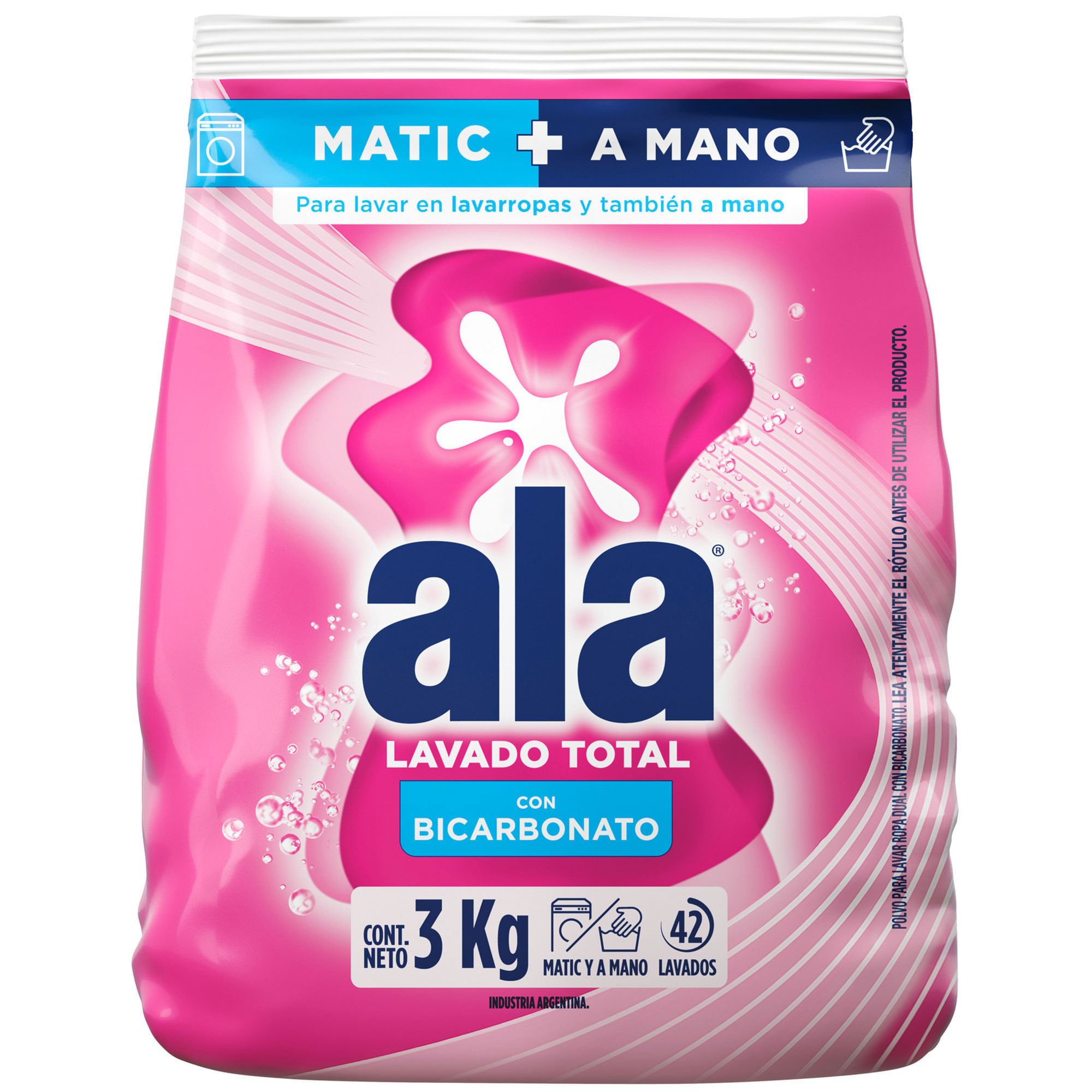 Jabón en polvo Ala Matic con bicarbonato 3 kg
