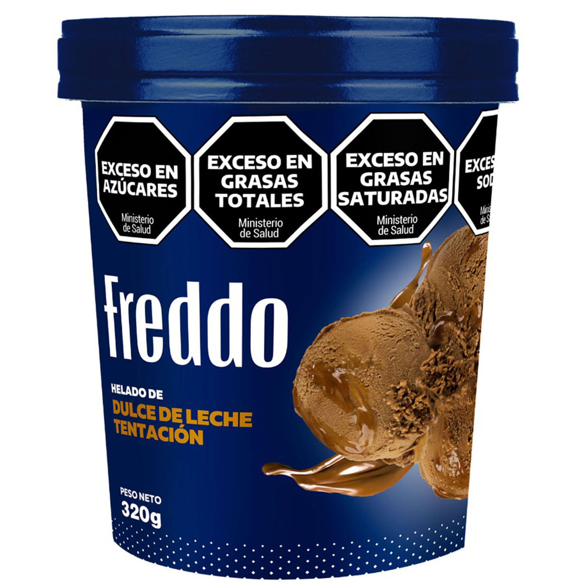 Helado de dulce de leche tentación Freddo en pote 320 grs