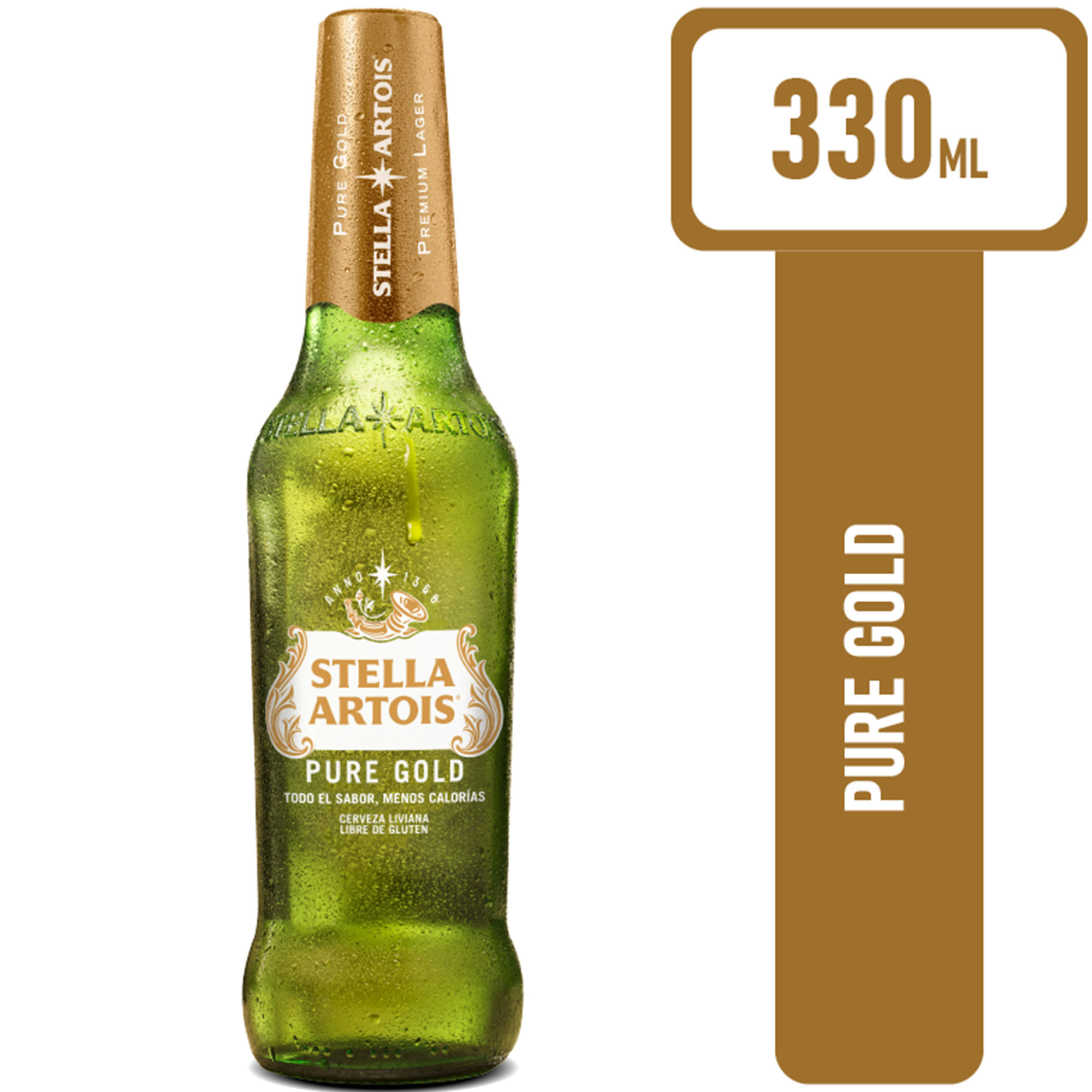 Cerveza Pure Gold Stella Artois en porrón 330 ml