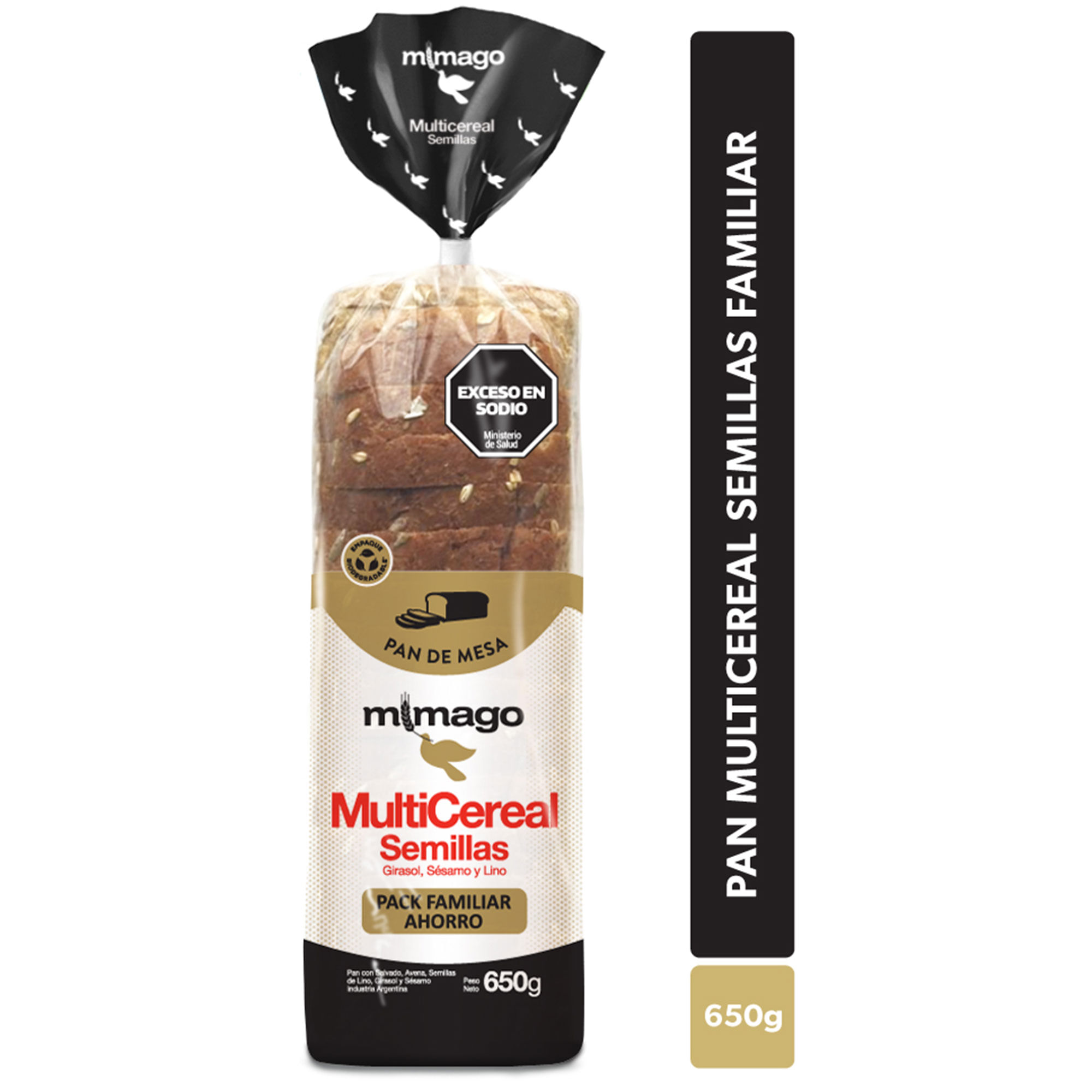 Pan de mesa multicereal Mimago grande 650 grs