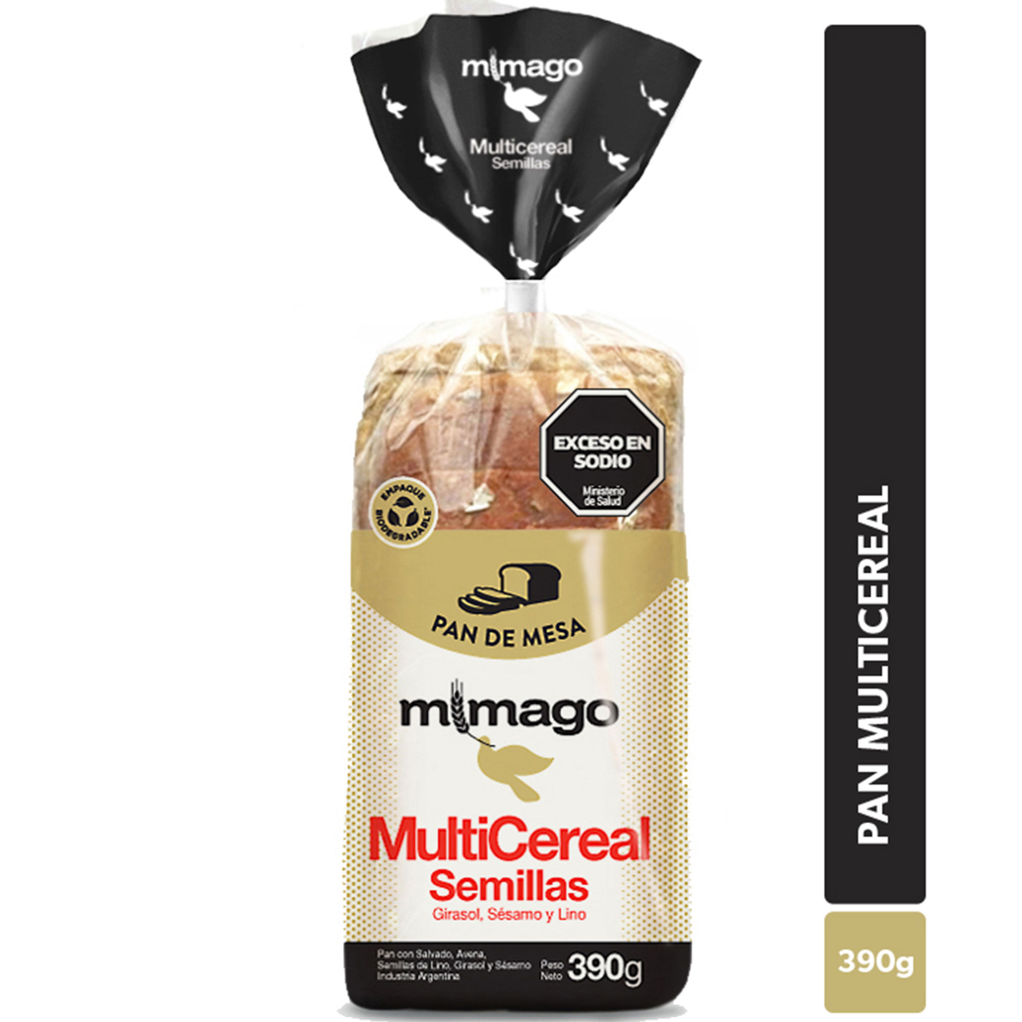 Pan de mesa multicereal Mimago chico 390 grs