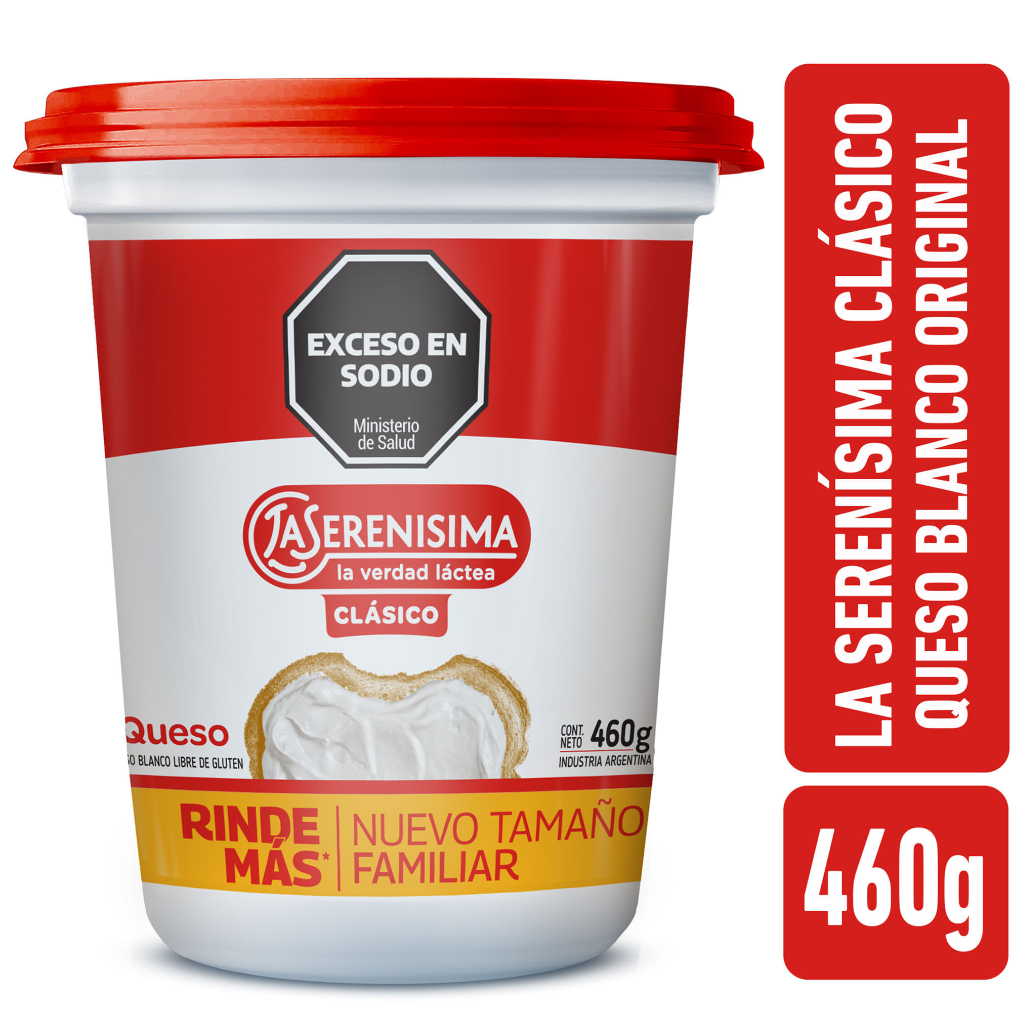 Queso La Serenisima original libre de gluten 460 grs