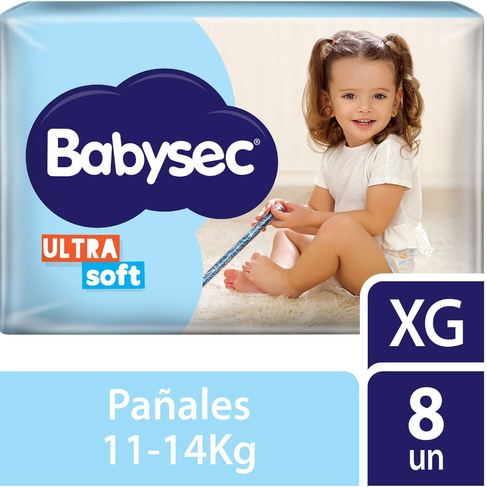 Pañales Babysec ultrasoft XG 8 uni