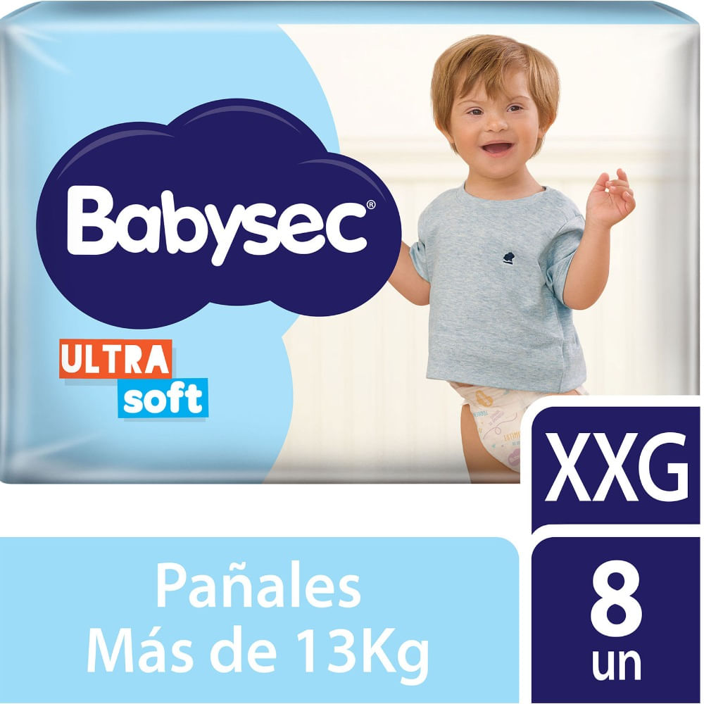 Pañales Babysec ultrasoft XXG 8 uni